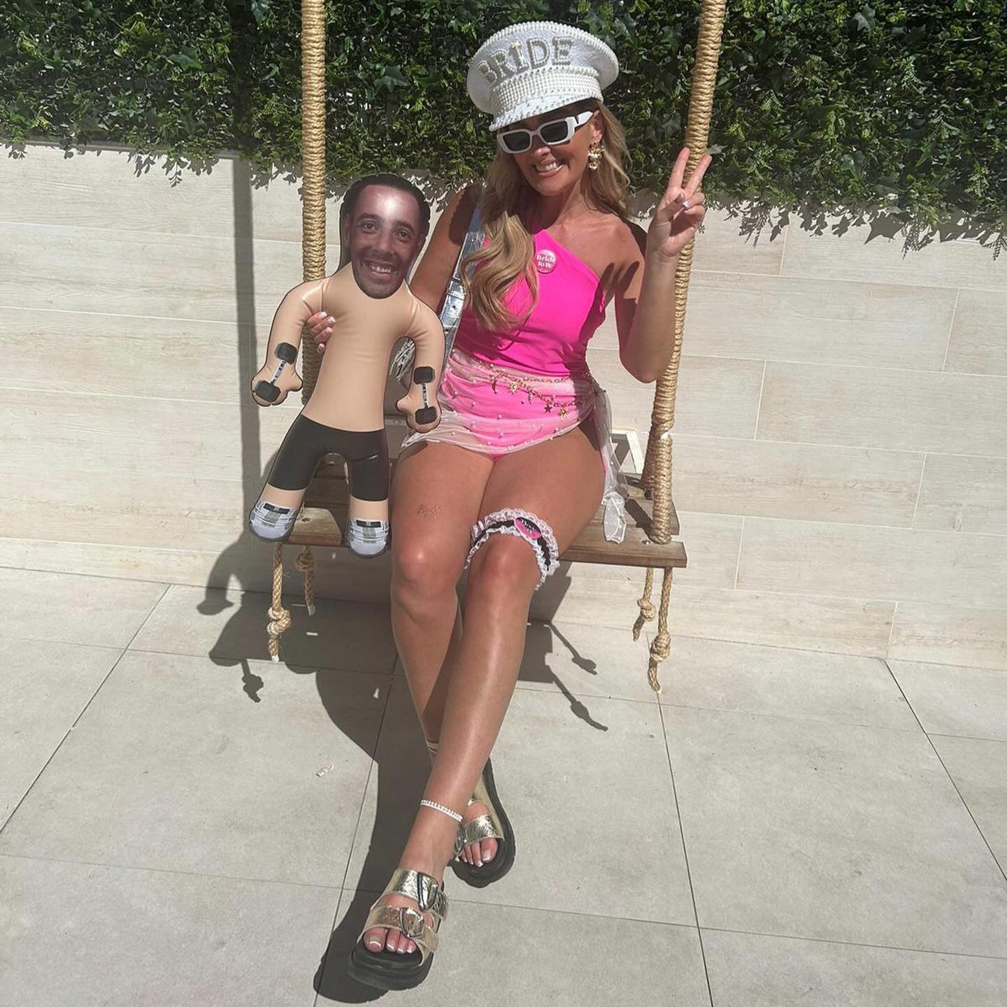 Gym Man With Weights Blow Up Doll