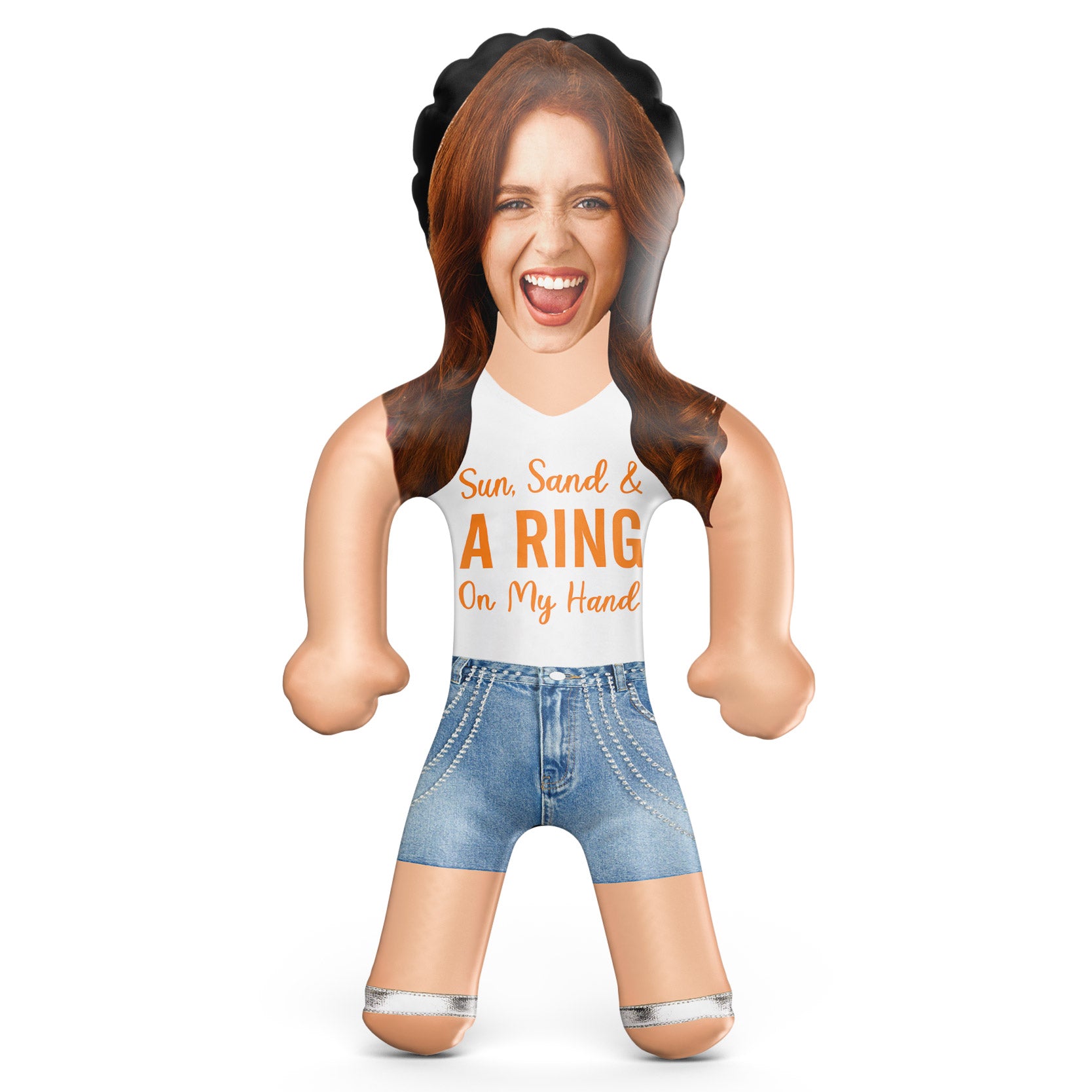 Sun, Sand & A Ring On My Hand Blow Up Doll