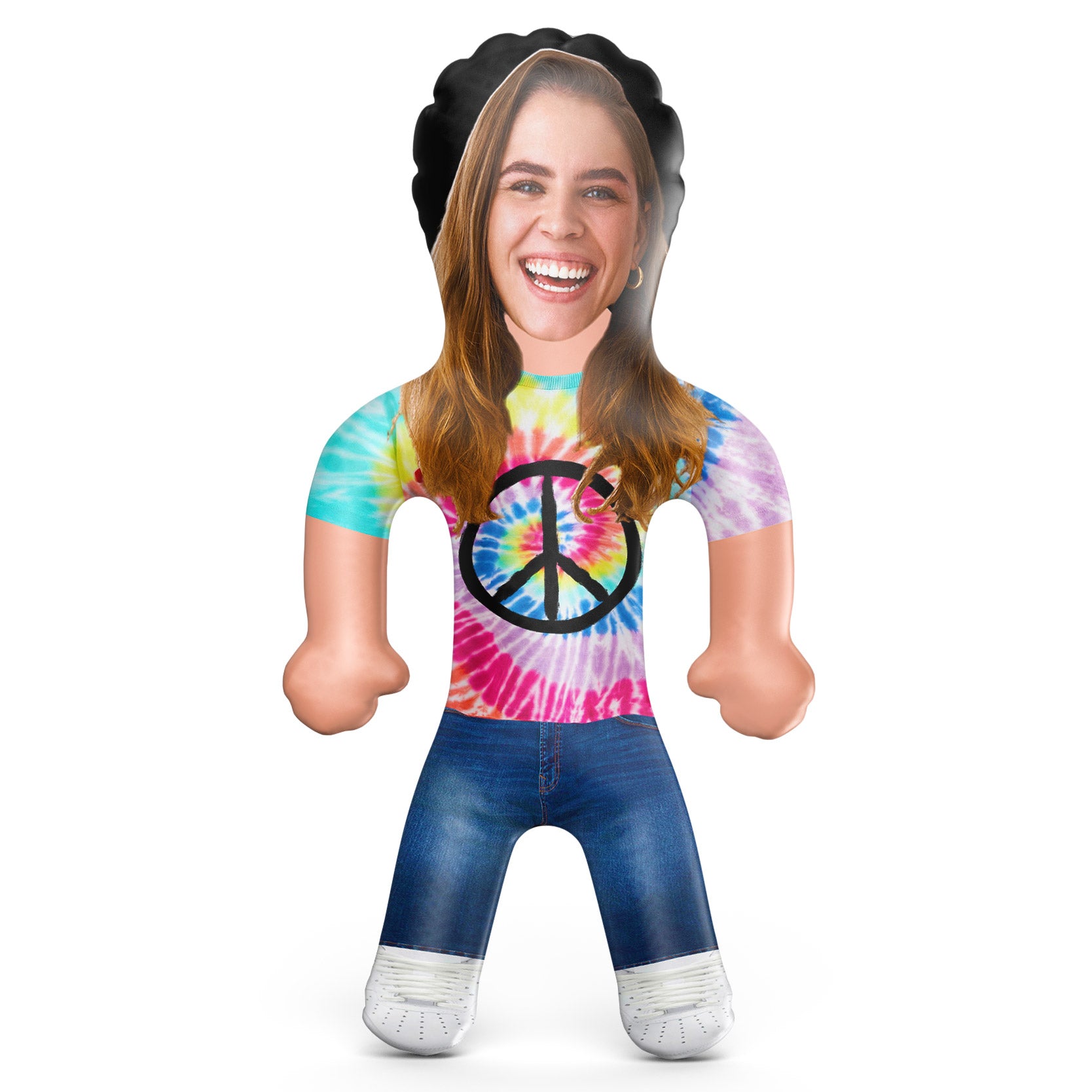 Tie Dye Peace Festival Tee Blow Up Doll