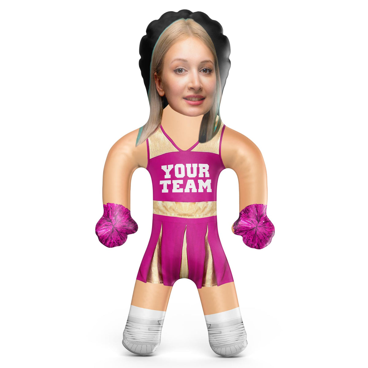 Your Team Cheerleader Pink Blow Up Doll