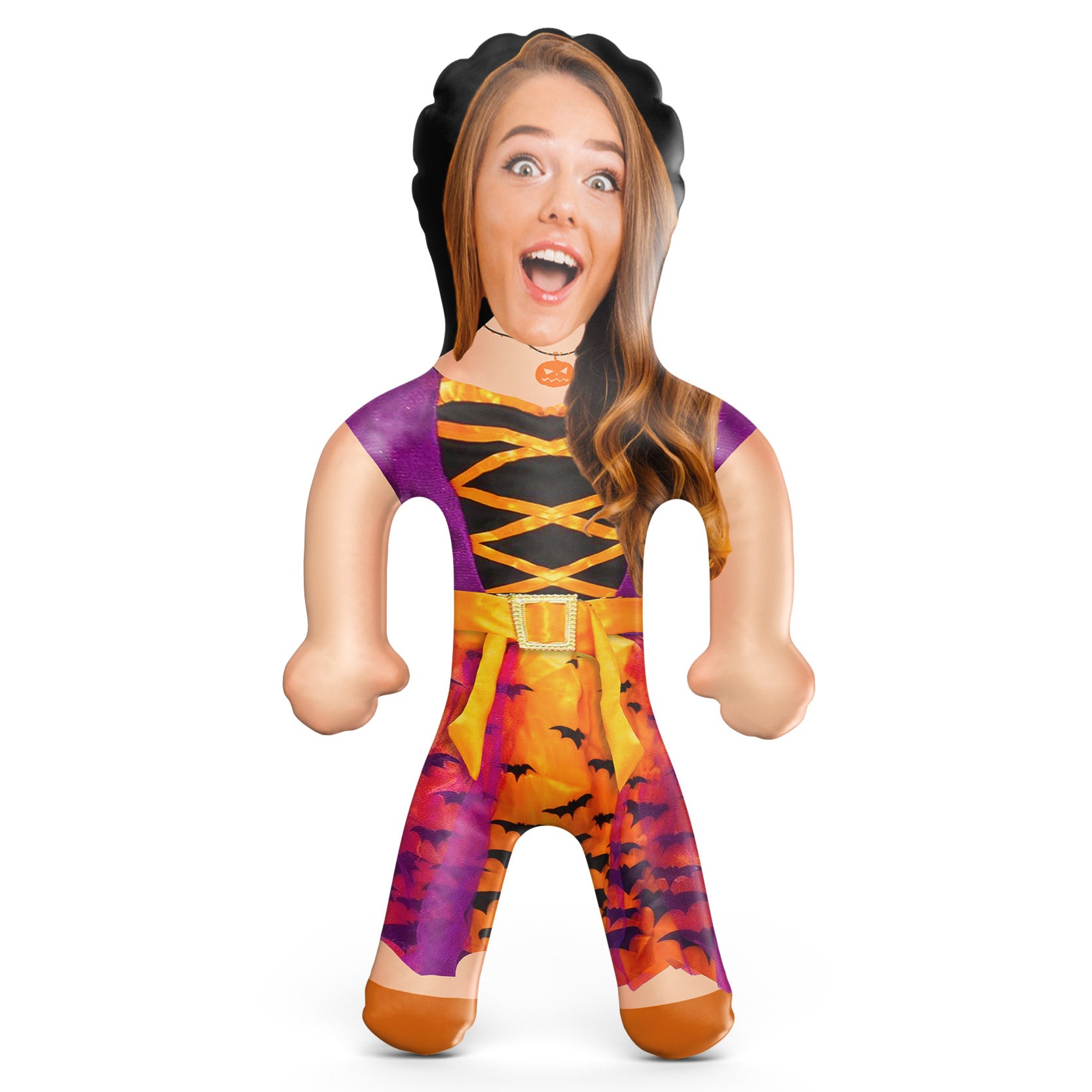Pumpkin and Bats Costume Blow Up Doll