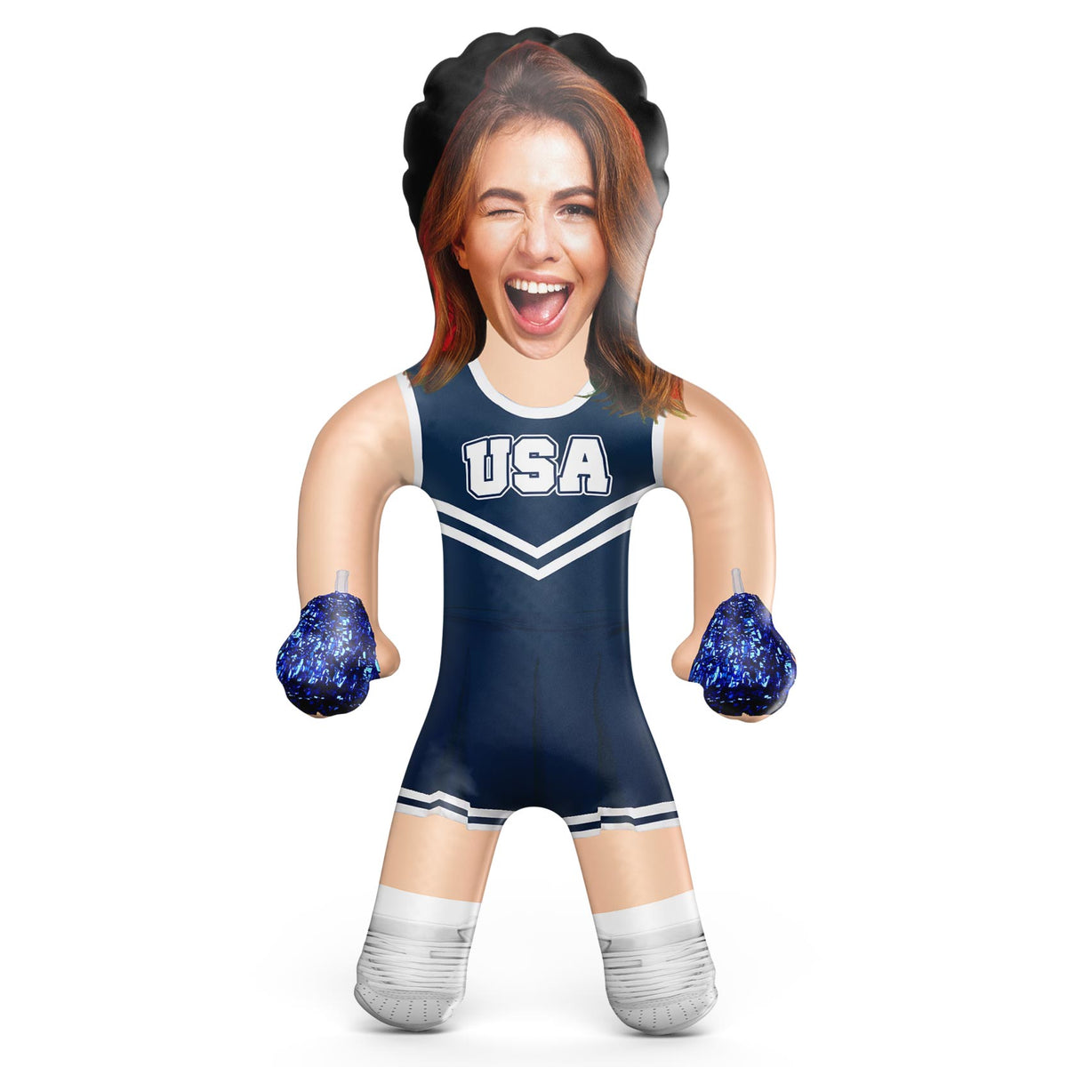 USA Cheerleader Navy Blow Up Doll