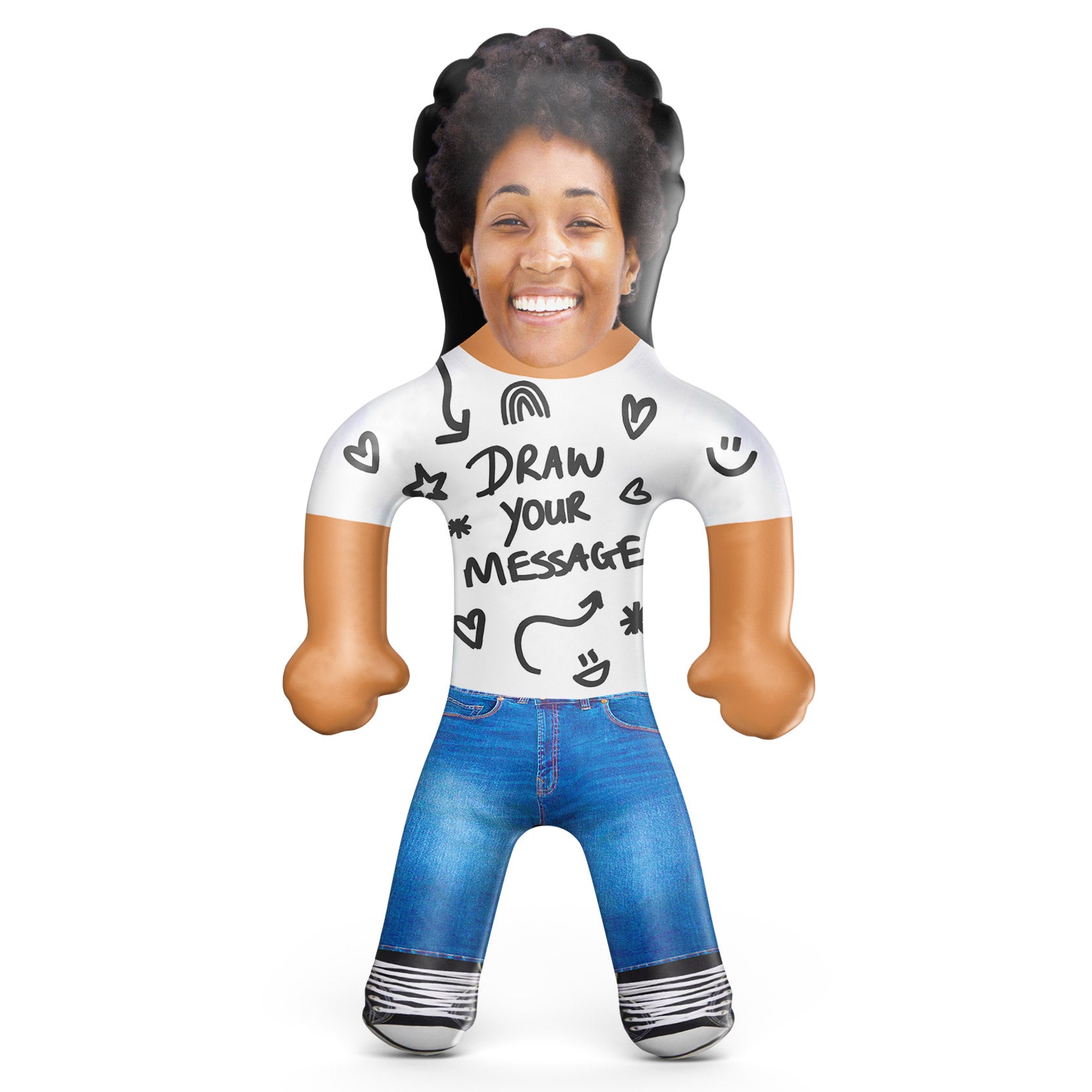 White T Shirt with jeans Blow Up Doll
