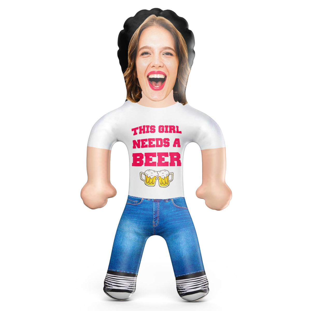 This girl needs a beer Blow Up Doll