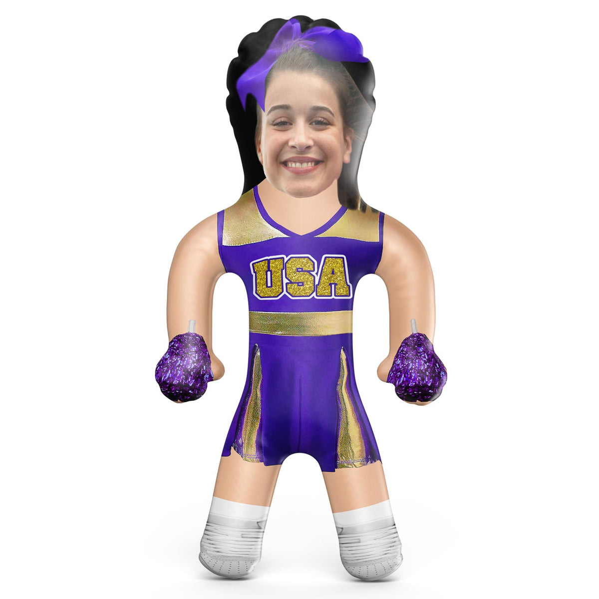 USA Cheerleader Purple Blow Up Doll