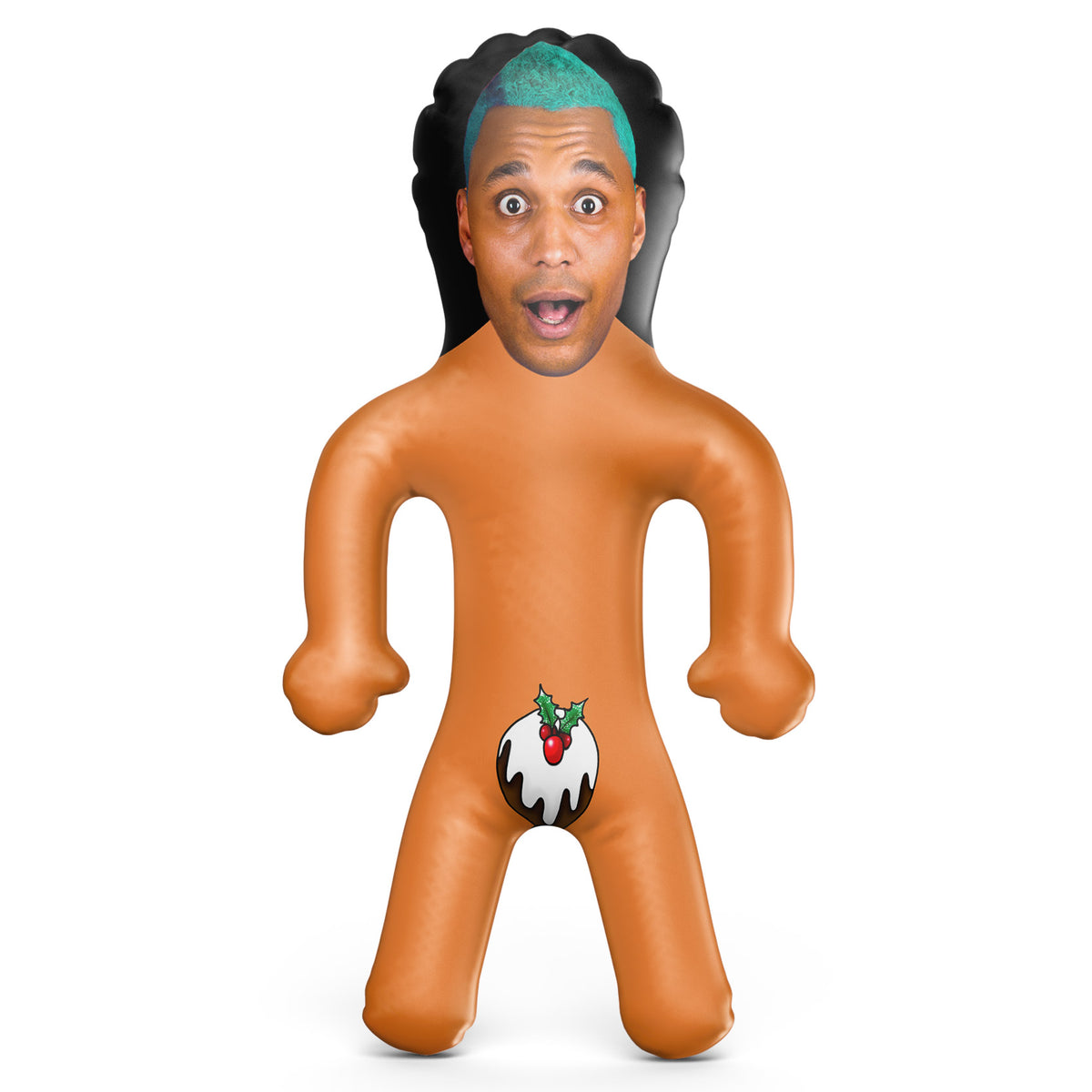 Xmas Pudding Naturist Male Blow Up Doll