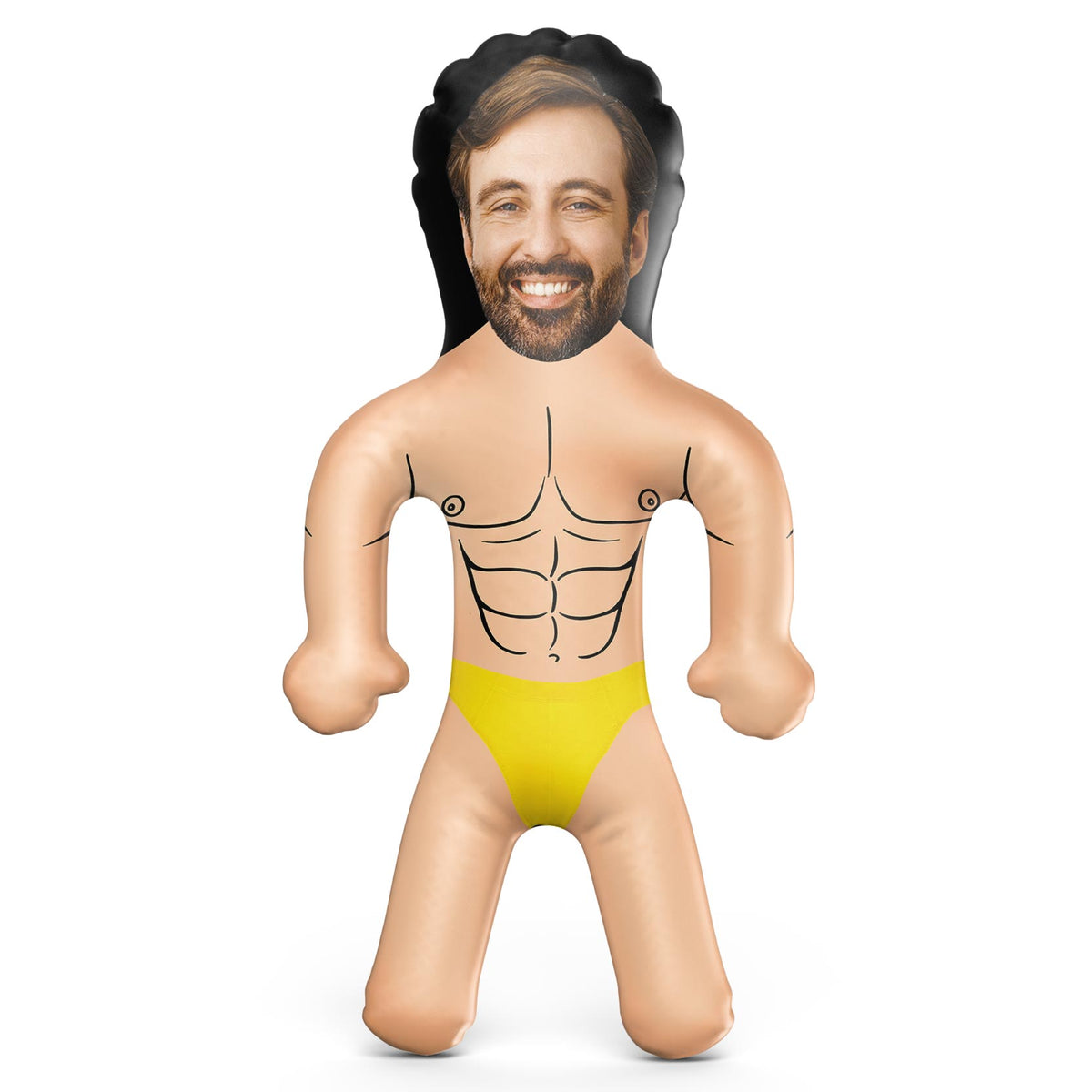 Muscle Guy Yellow Swimmers Blow Up Doll