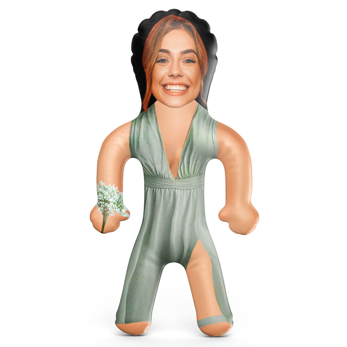 Bridesmaid Dress - Sage Blow Up Doll