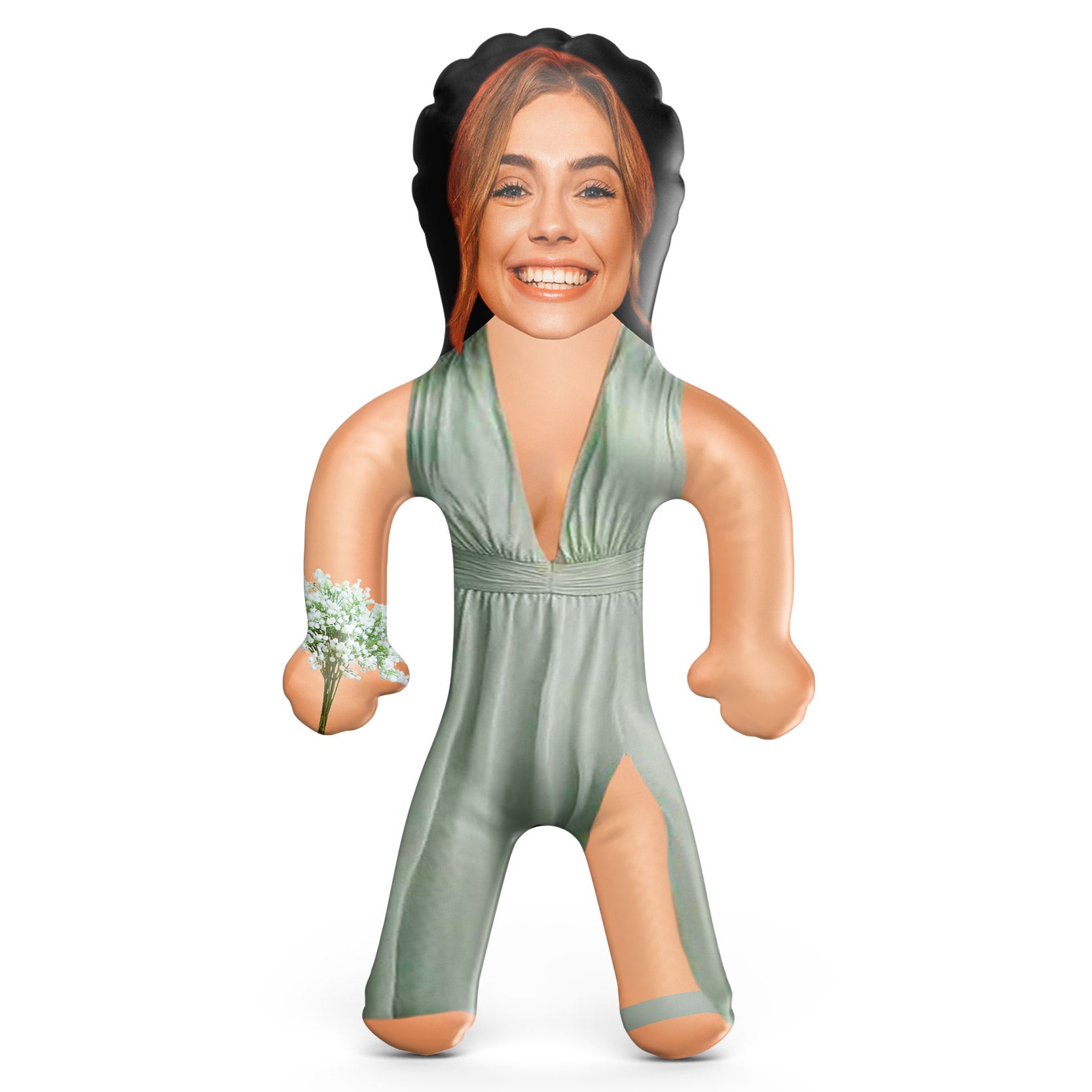 Bridesmaid Dress - Sage Blow Up Doll