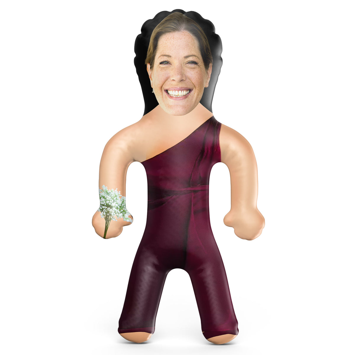 Bridesmaid Dress - Burgundy/Wine Blow Up Doll