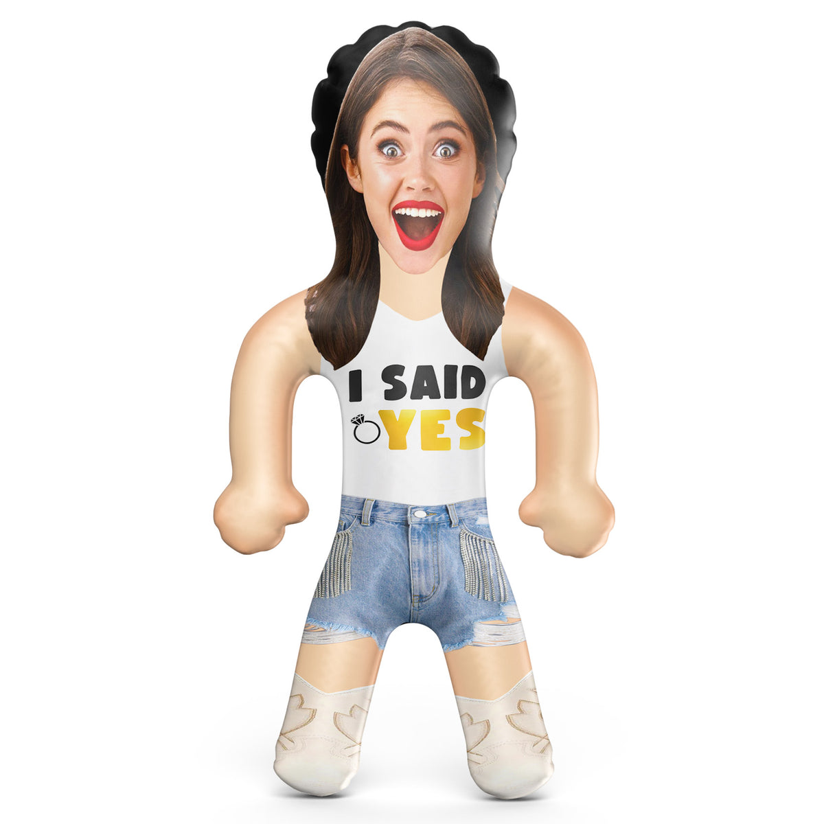 I Said Yes Engagement Vest Gold Blow Up Doll