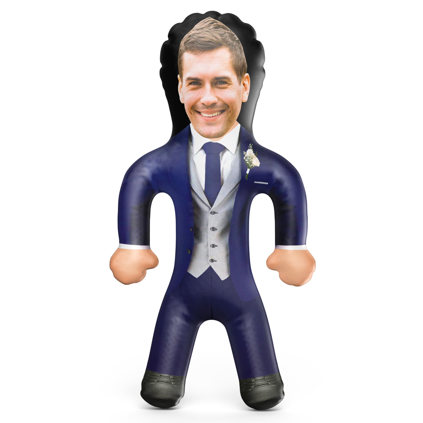 Groomsman - Navy and Grey Blow Up Doll