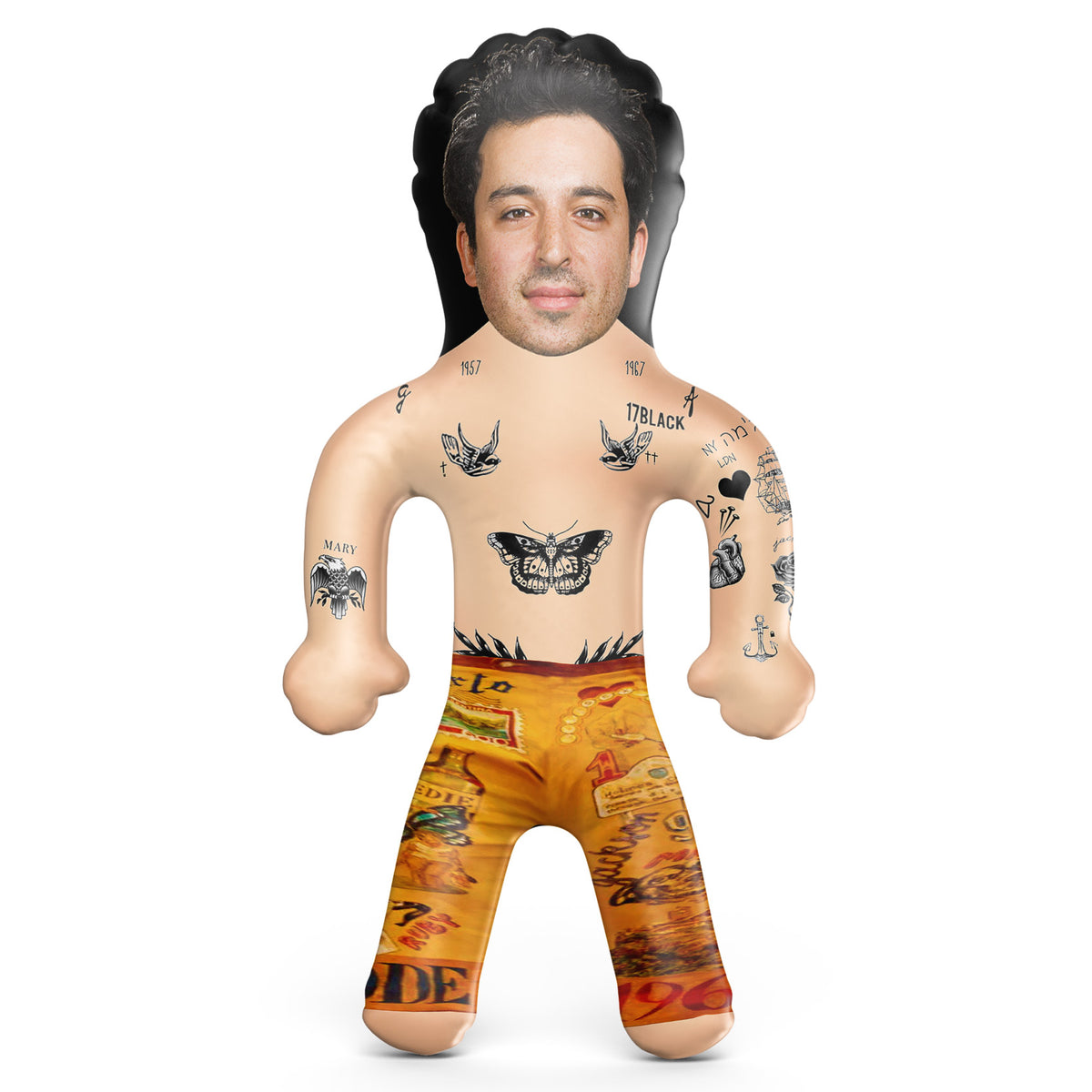 Tattoo Shirtless Pop Star Blow Up Doll
