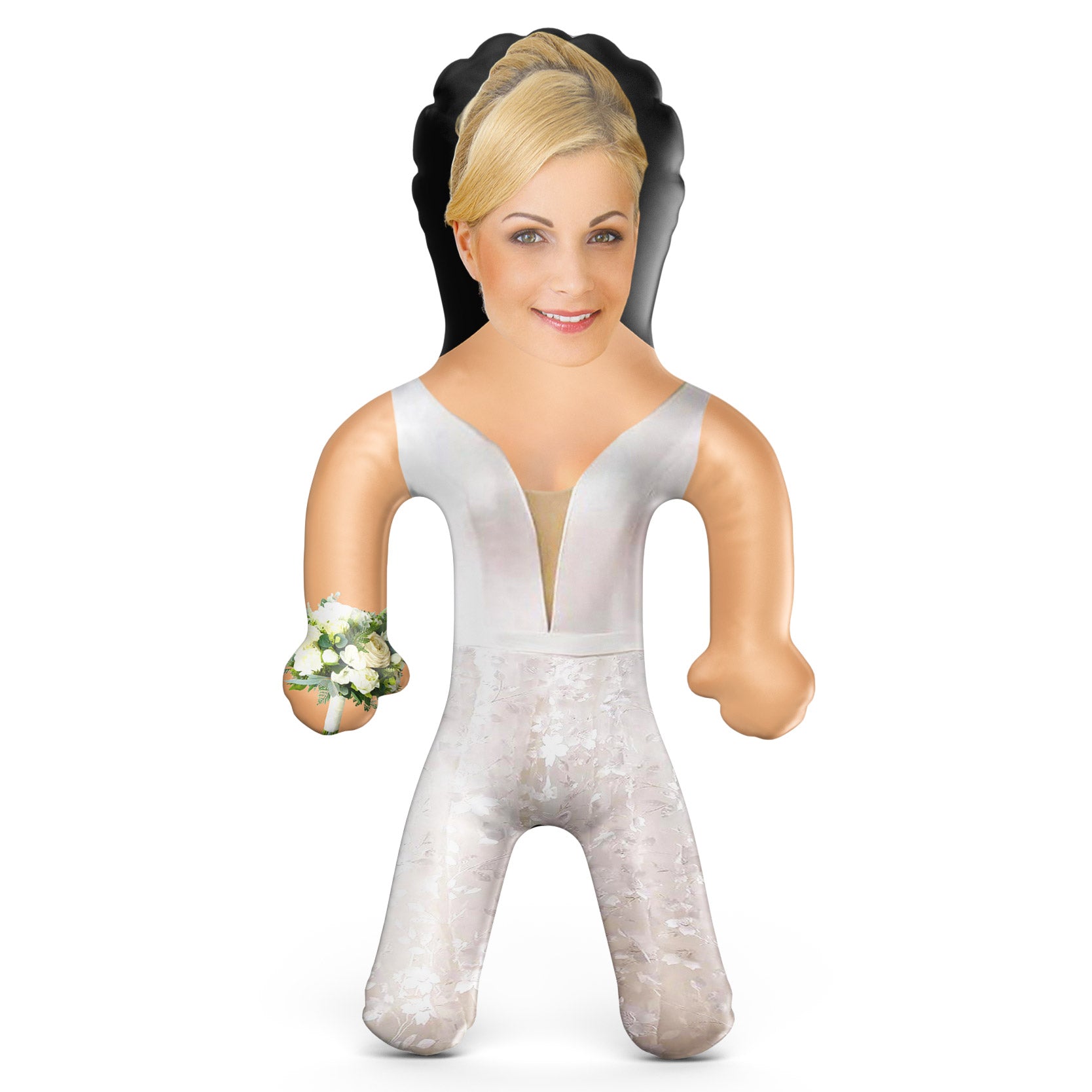 Bride Dress With V-Neck Plunging Neckline Blow Up Doll