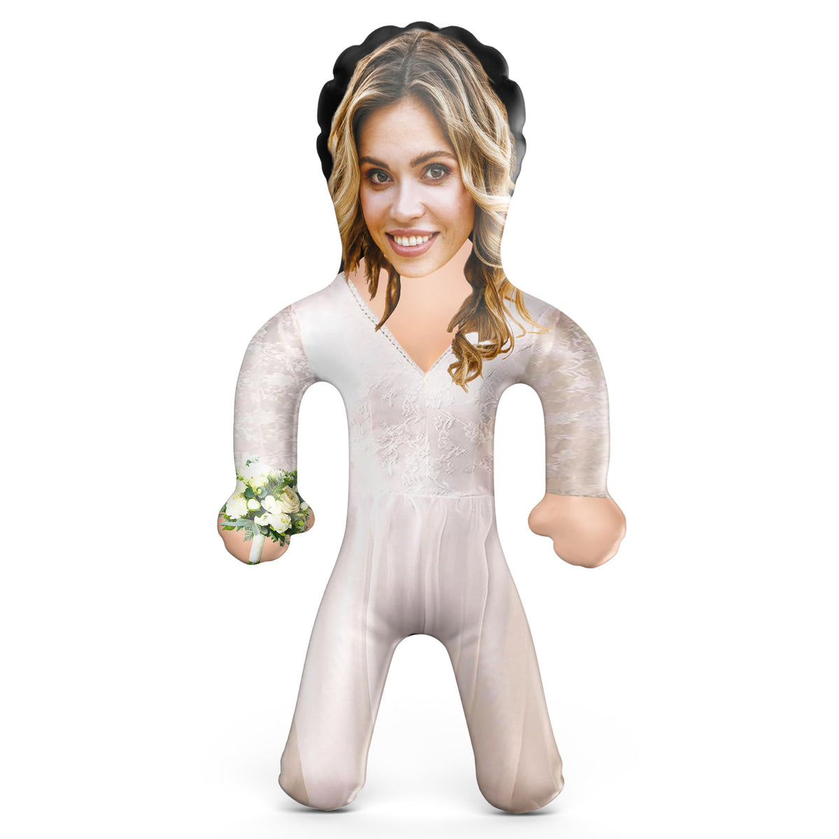 Bride Long Sleeve Wedding Dress Blow Up Doll