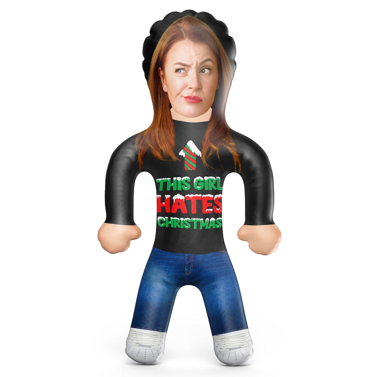 This Girl Hates Christmas Blow Up Doll