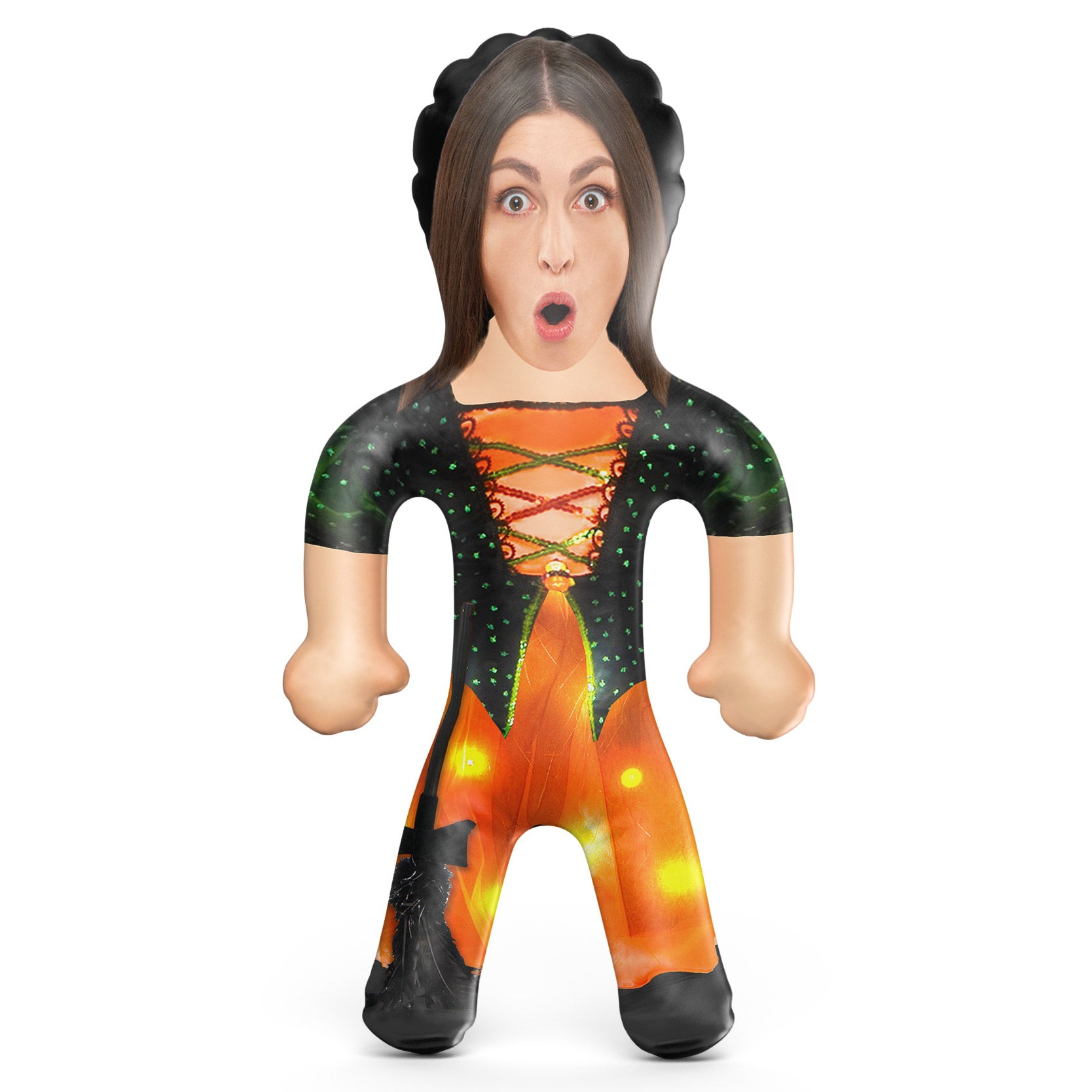 Pumpkin Witch Blow Up Doll
