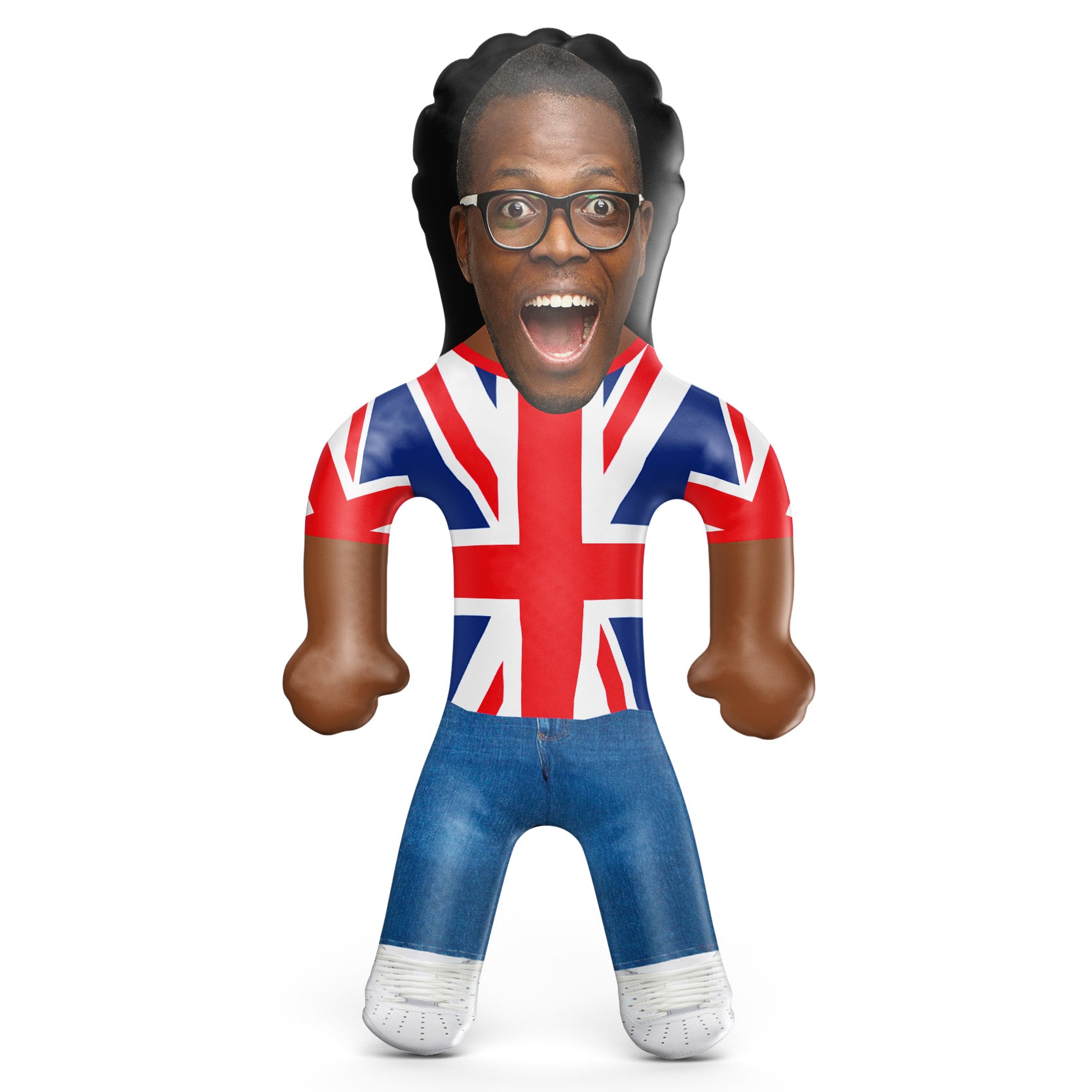 Union Jack T-Shirt Blow Up Doll
