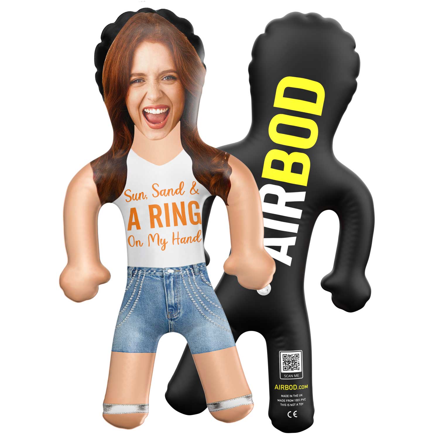 Sun, Sand & A Ring On My Hand Blow Up Doll