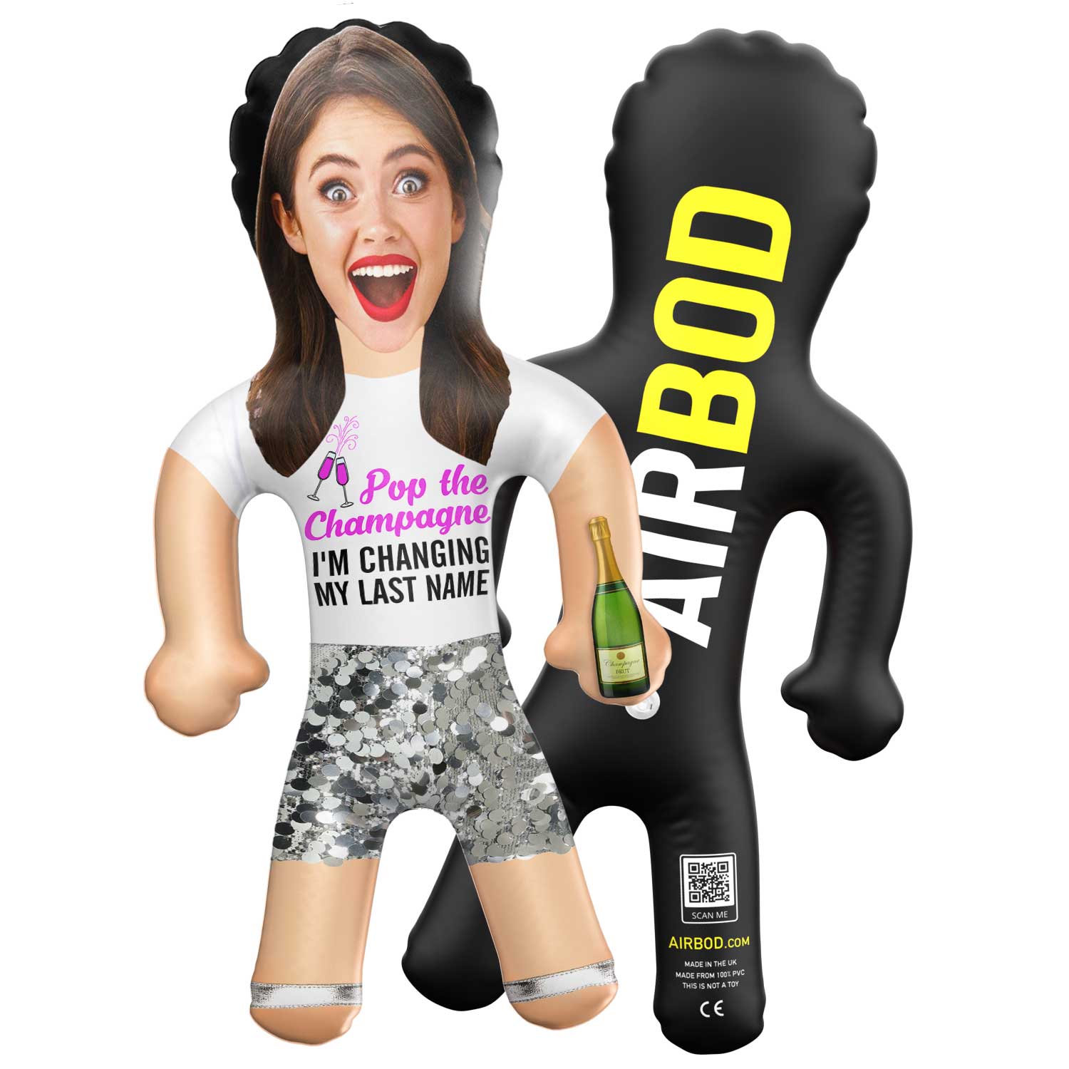 Pop The Champagne, I'm Changing My Last Name Blow Up Doll
