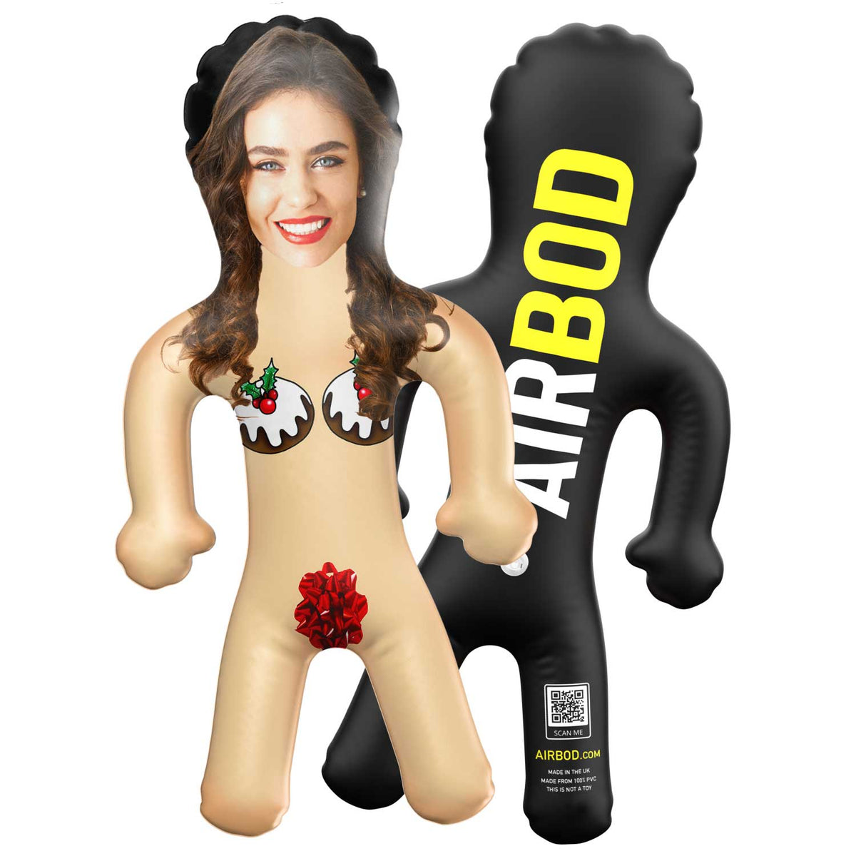 Xmas Pudding Naturist Female Blow Up Doll