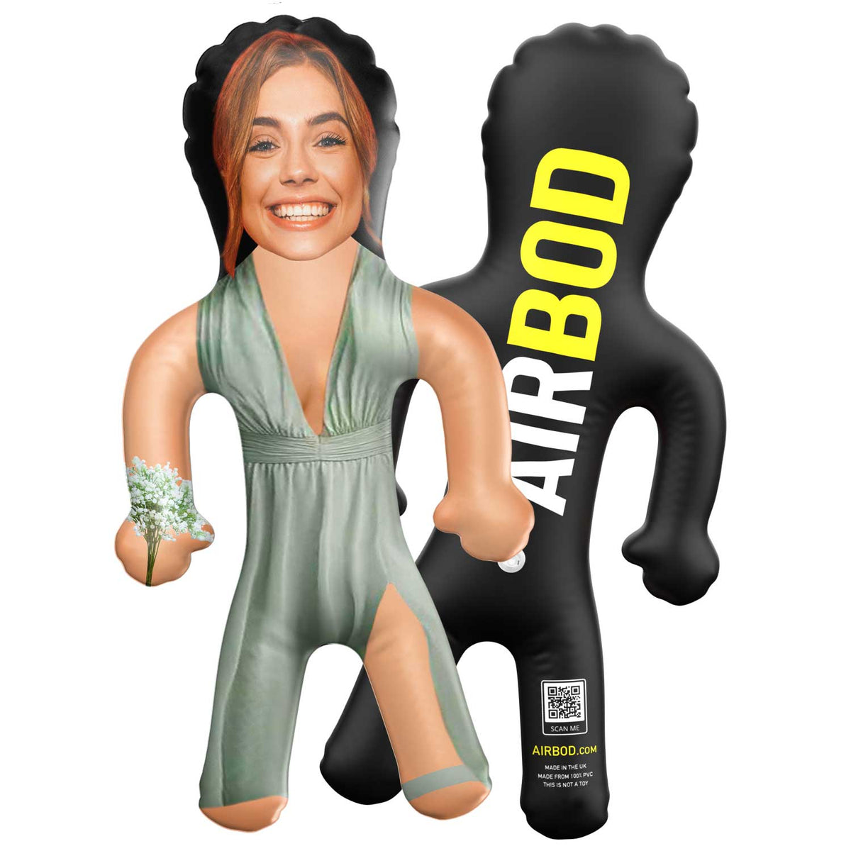 Bridesmaid Dress - Sage Blow Up Doll