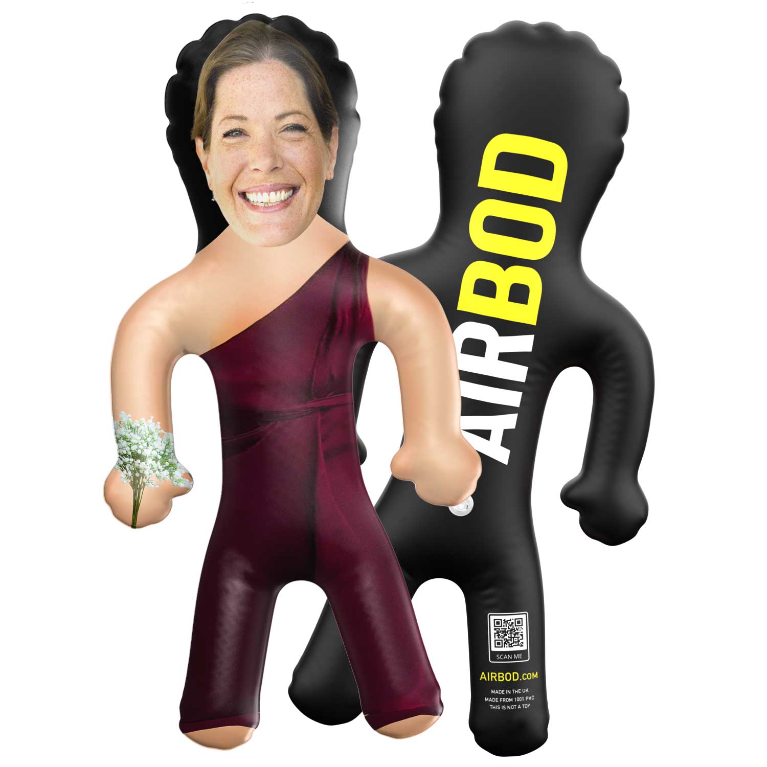 Bridesmaid Dress - Burgundy/Wine Blow Up Doll