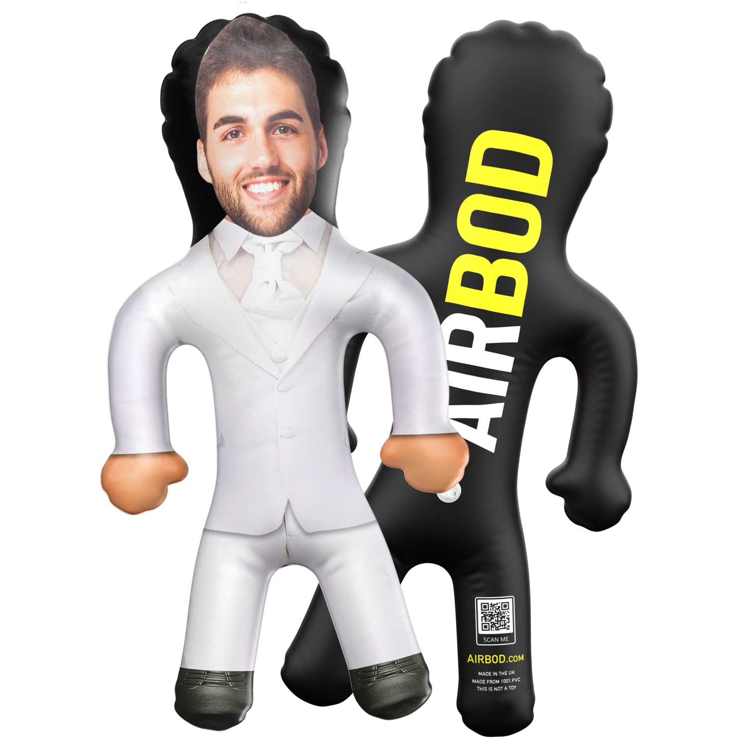 Groomsman - White Suit Blow Up Doll