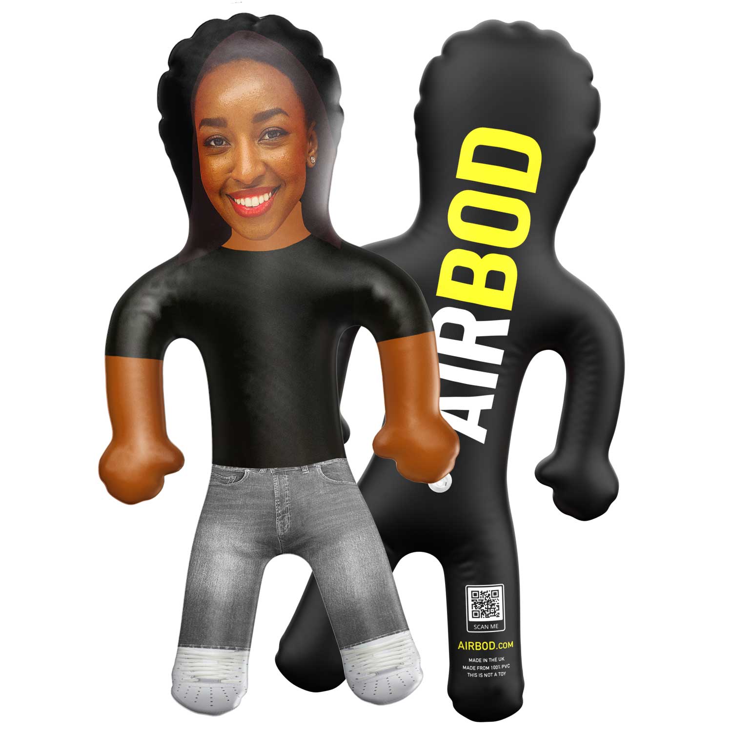 Black T and Grey Jeans Blow Up Doll