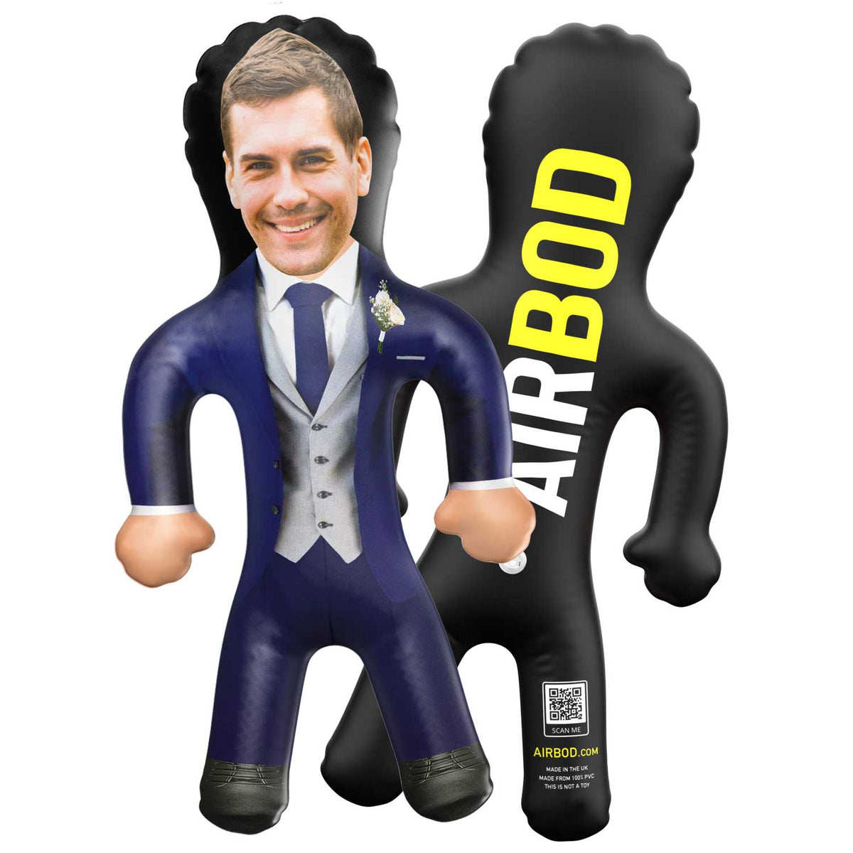 Groomsman - Navy and Grey Blow Up Doll