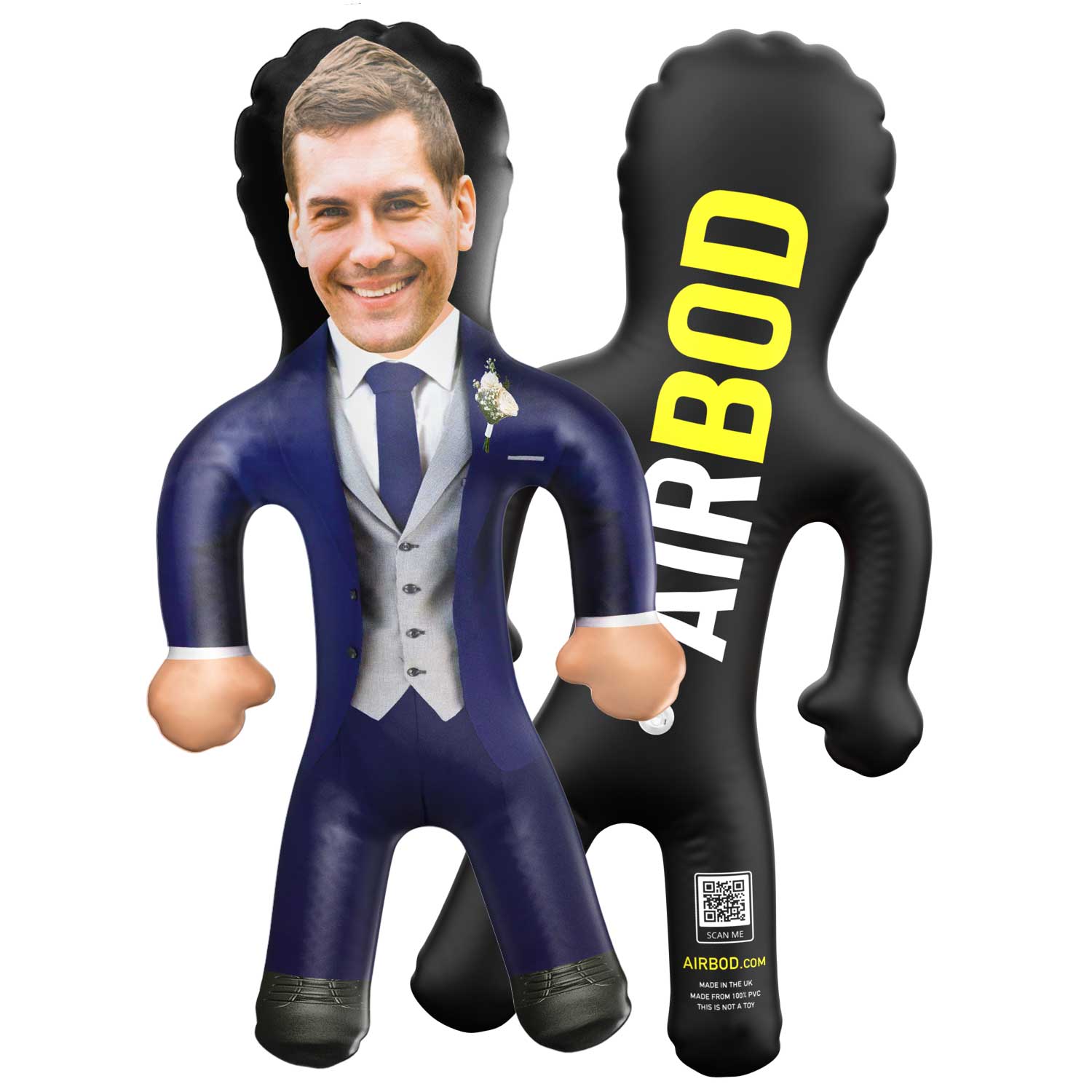 Groomsman - Navy and Grey Blow Up Doll