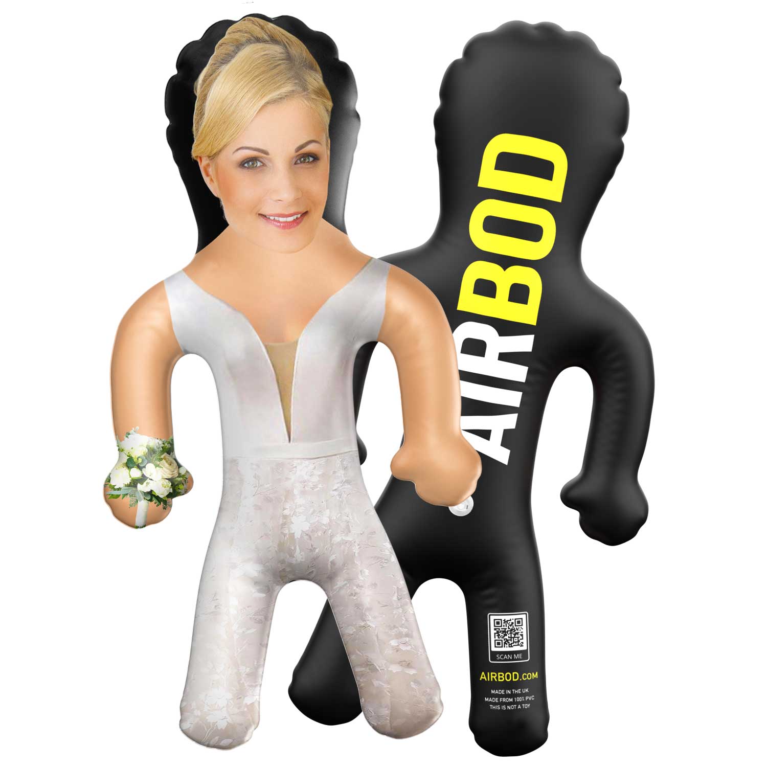 Bride Dress With V-Neck Plunging Neckline Blow Up Doll