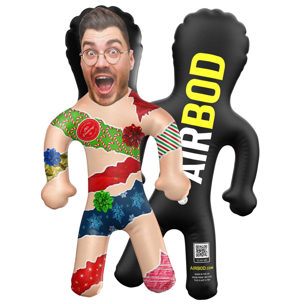 Christmas Wrapper Blow Up Doll