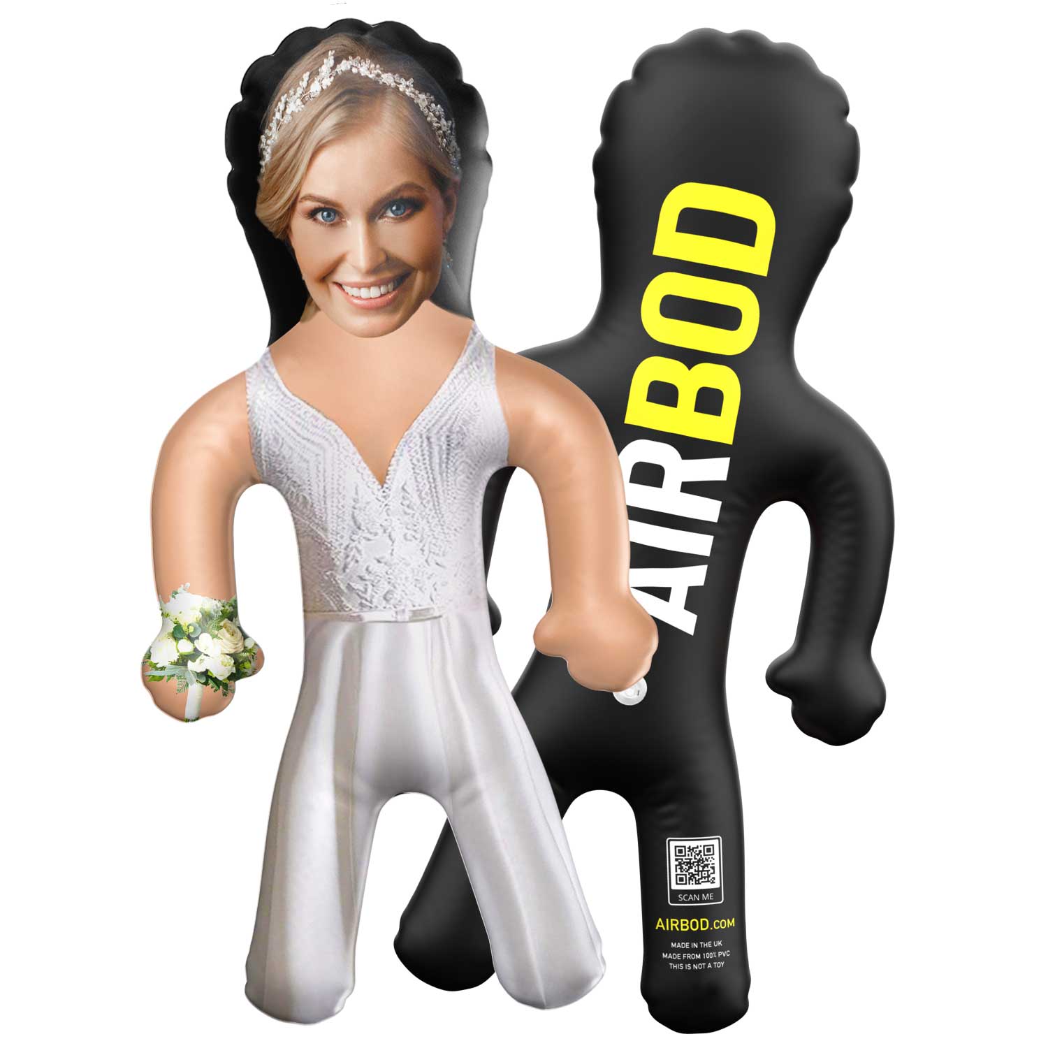 Bride Wedding Dress With V-Neck Blow Up Doll