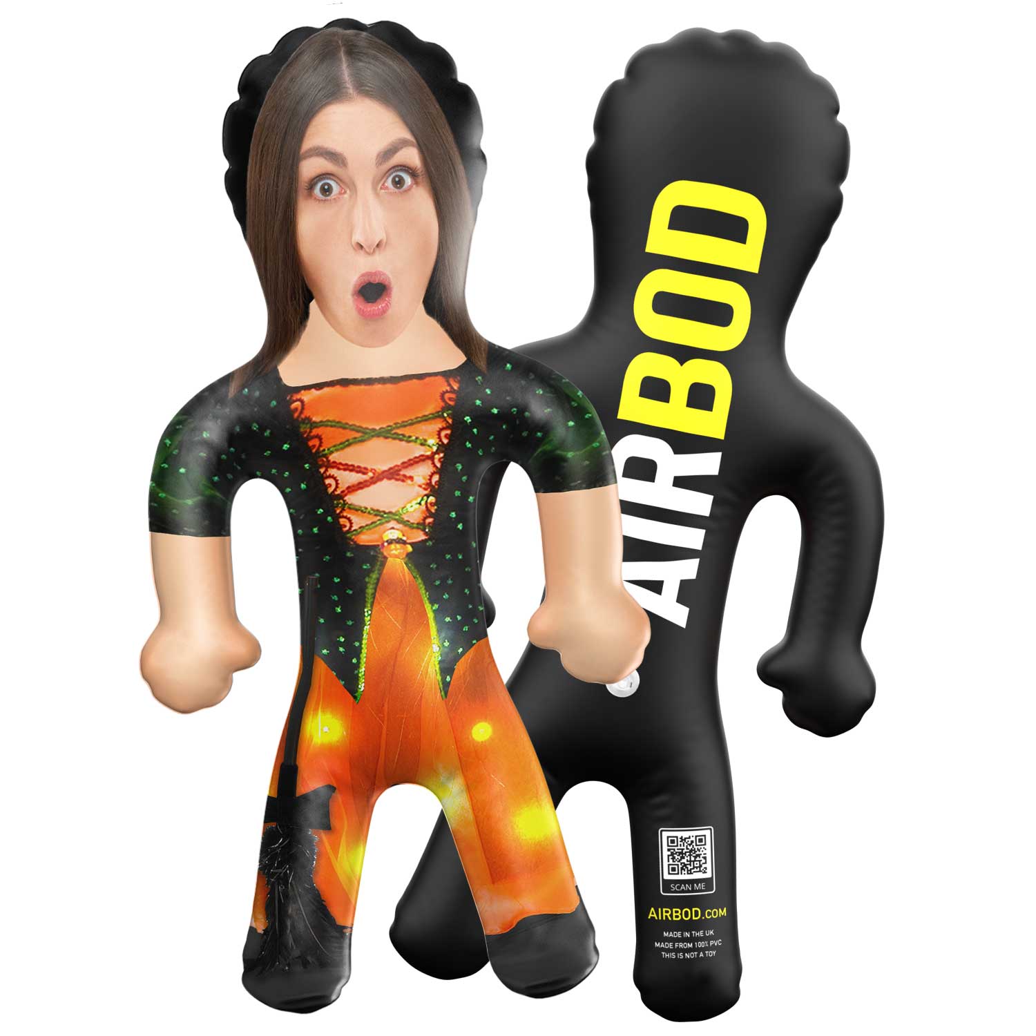 Pumpkin Witch Blow Up Doll