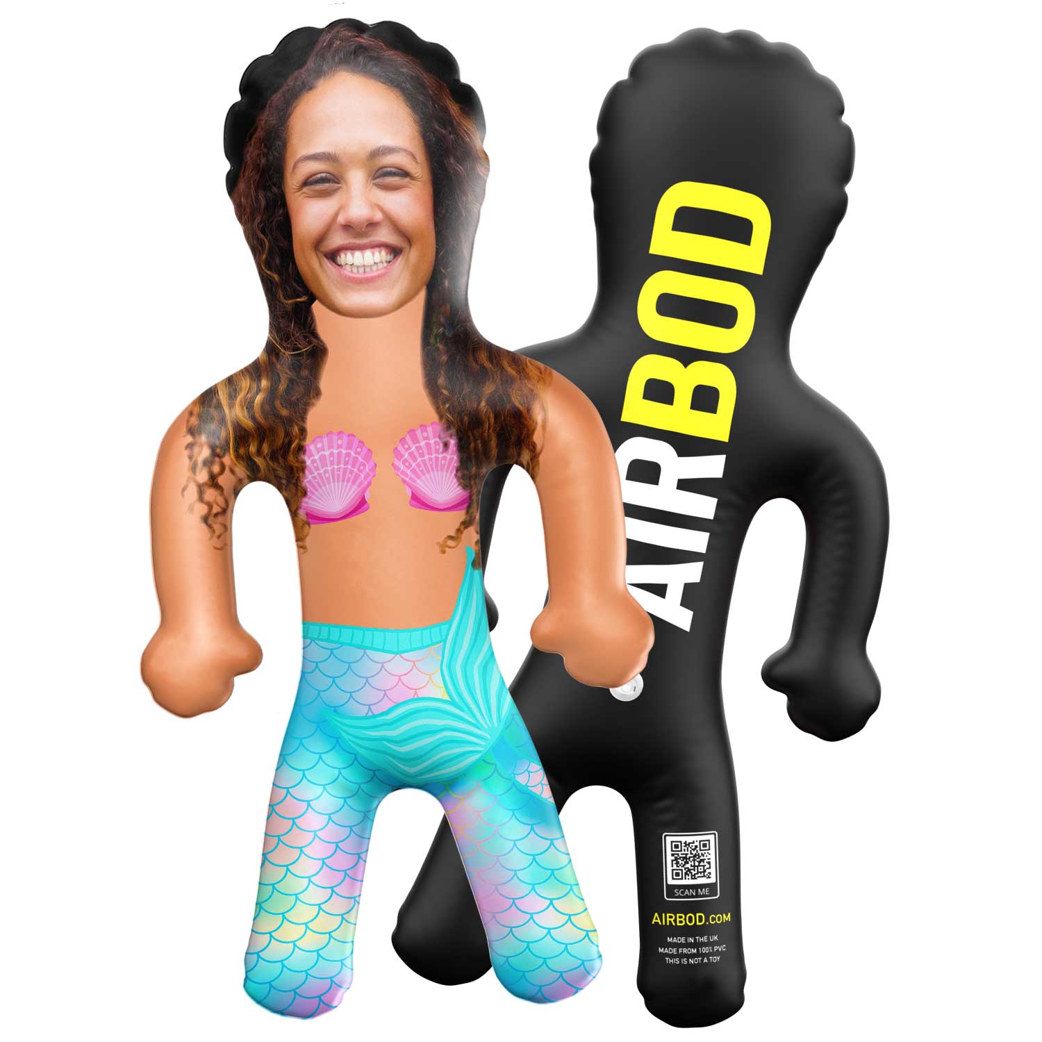 Pink & Blue Mermaid Blow Up Doll