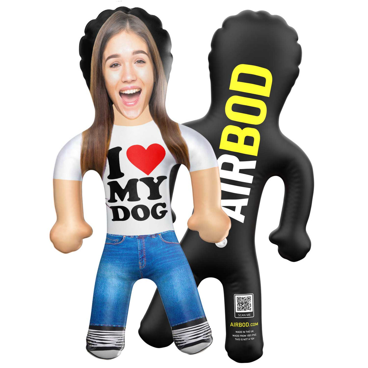 I Love my Dog Blow Up Doll