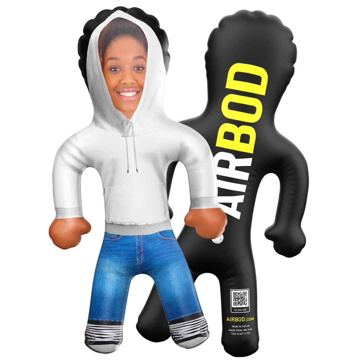 White Hoodie Blow Up Doll