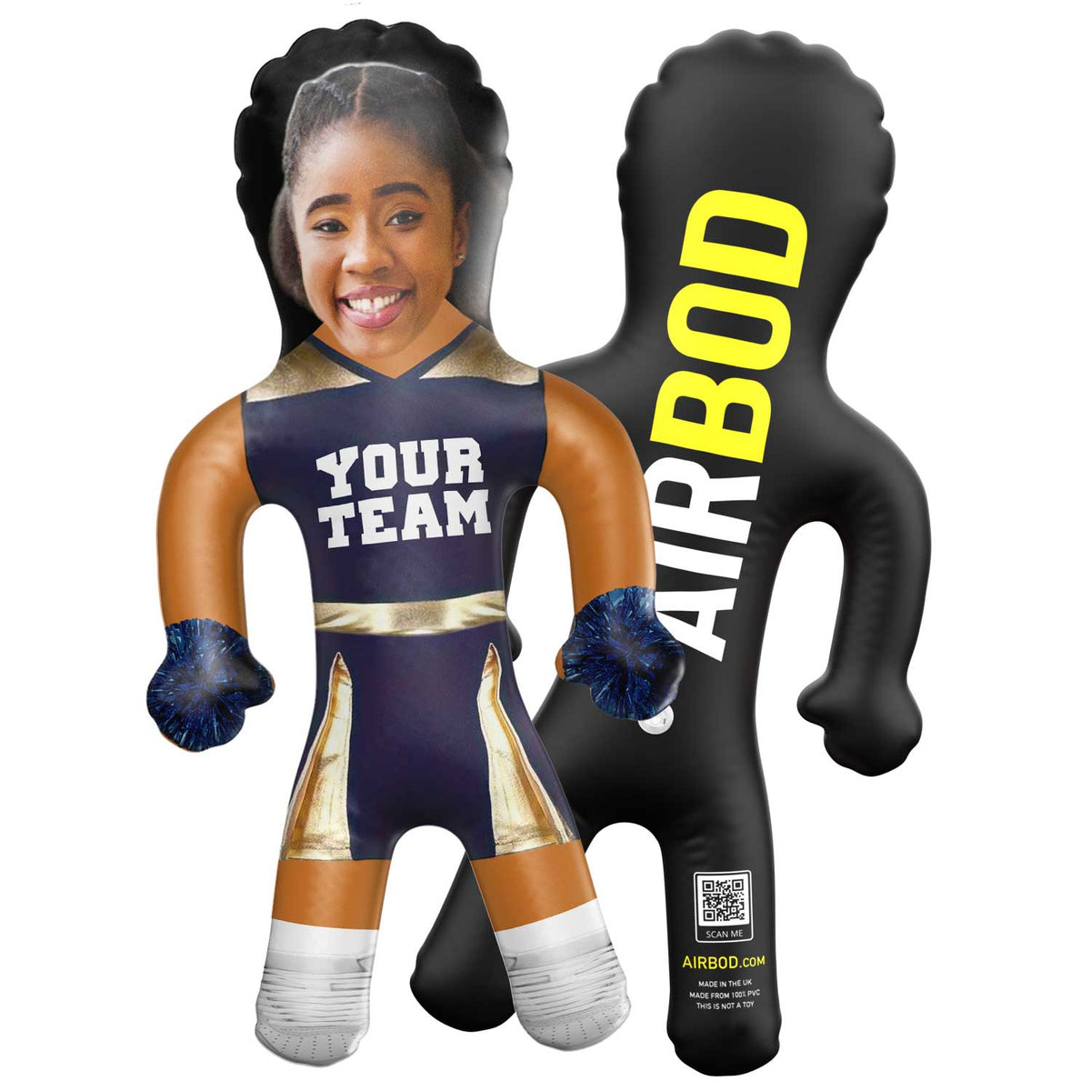 Your Team Cheerleader Navy Blow Up Doll