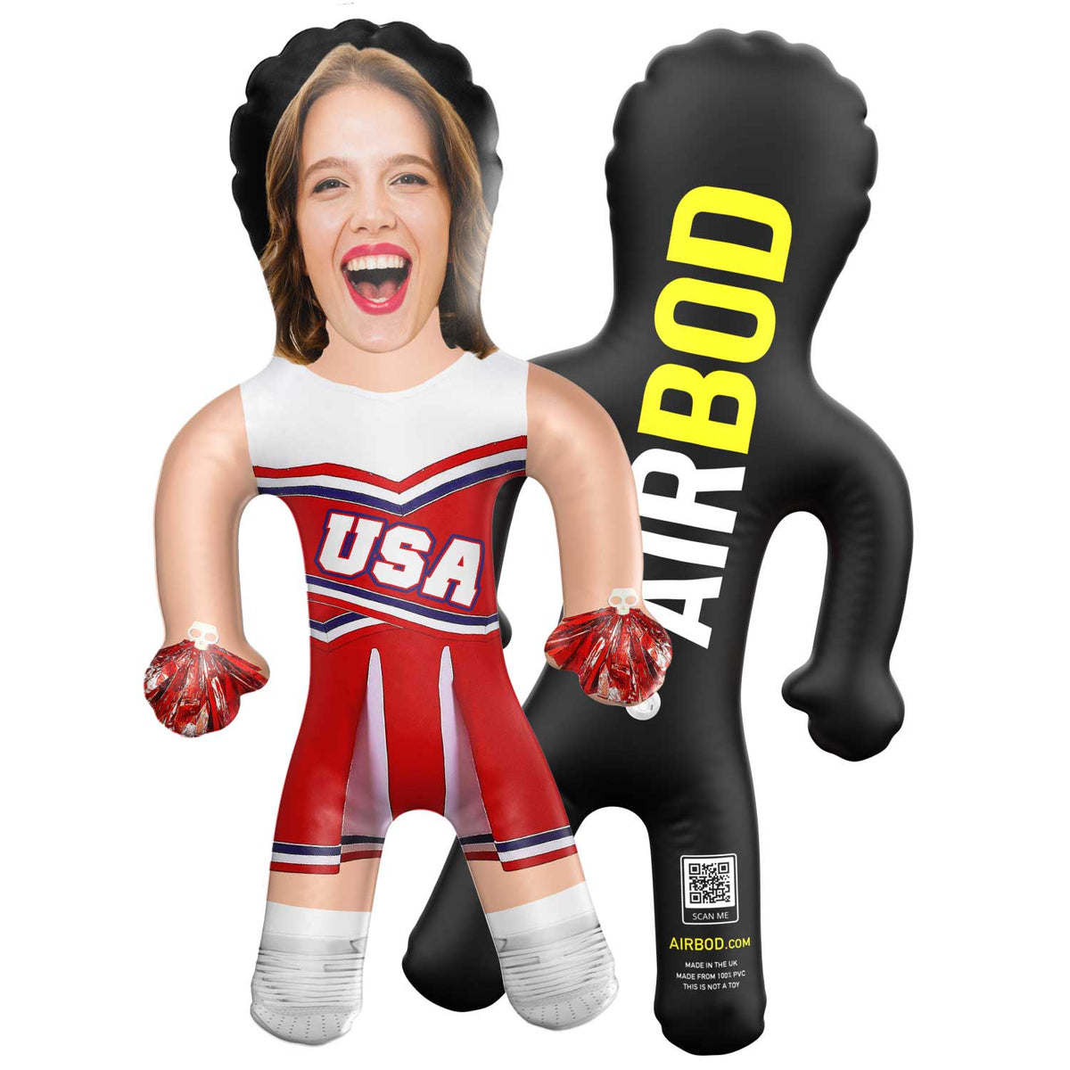 USA Cheerleader Red Blow Up Doll
