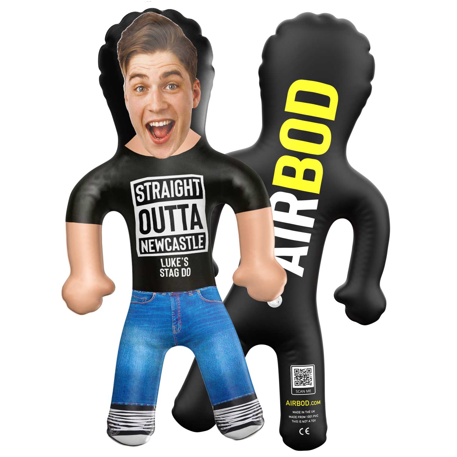 Straight Outta *Place* - *Your Name's* Stag Do Blow Up Doll