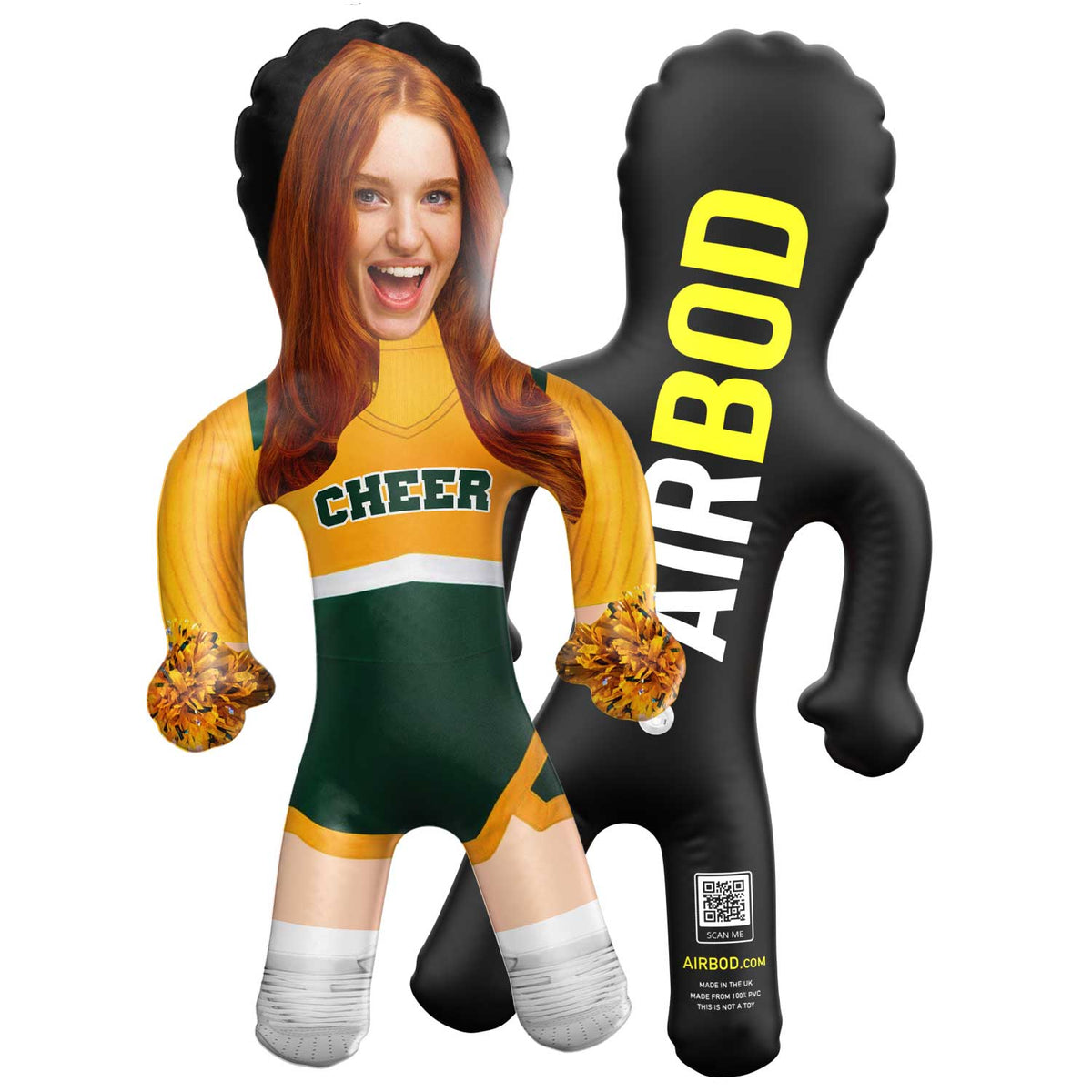 Green Bay Cheerleader Blow Up Doll