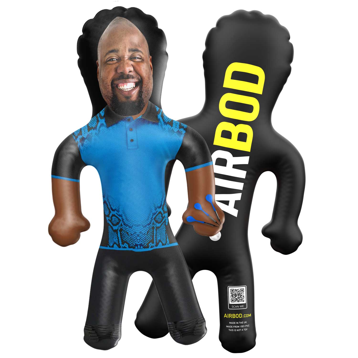 Darts Player Blue Shirt Blow Up Doll