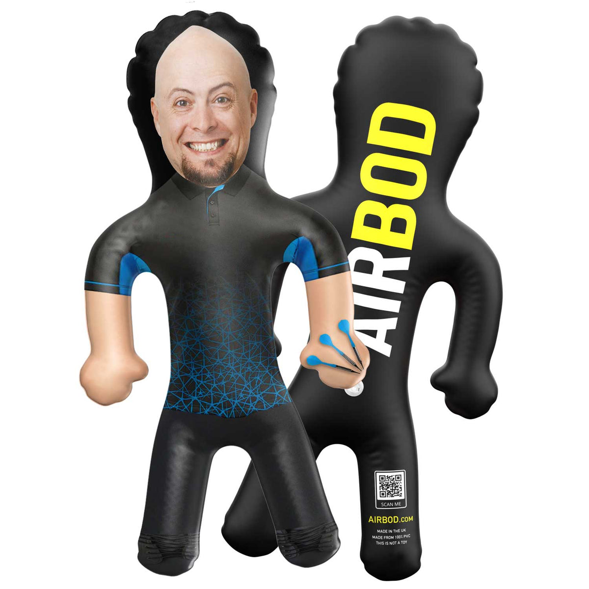 Darts Player Navy Shirt Blow Up Doll