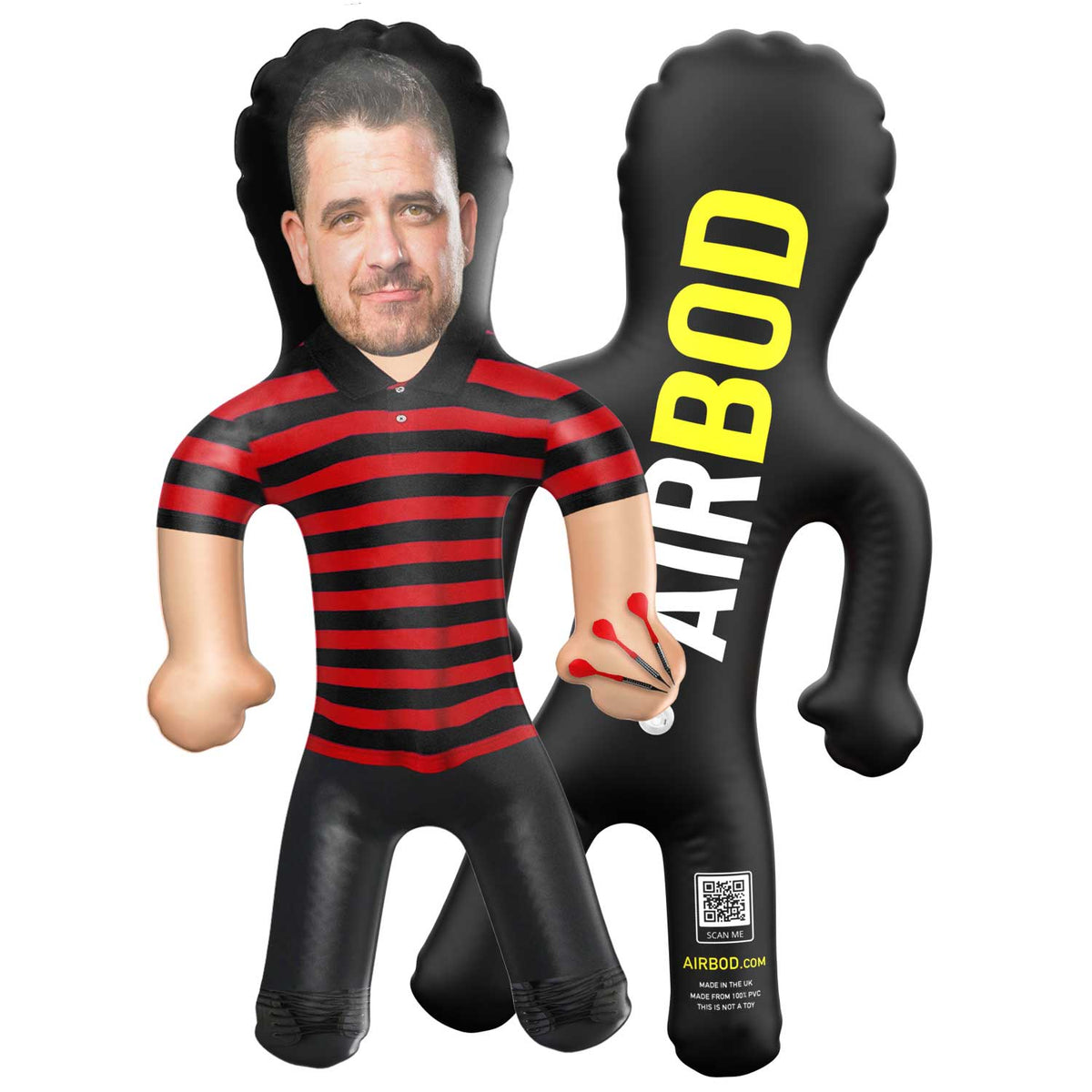 Darts Player Red & Black Shirt Blow Up Doll
