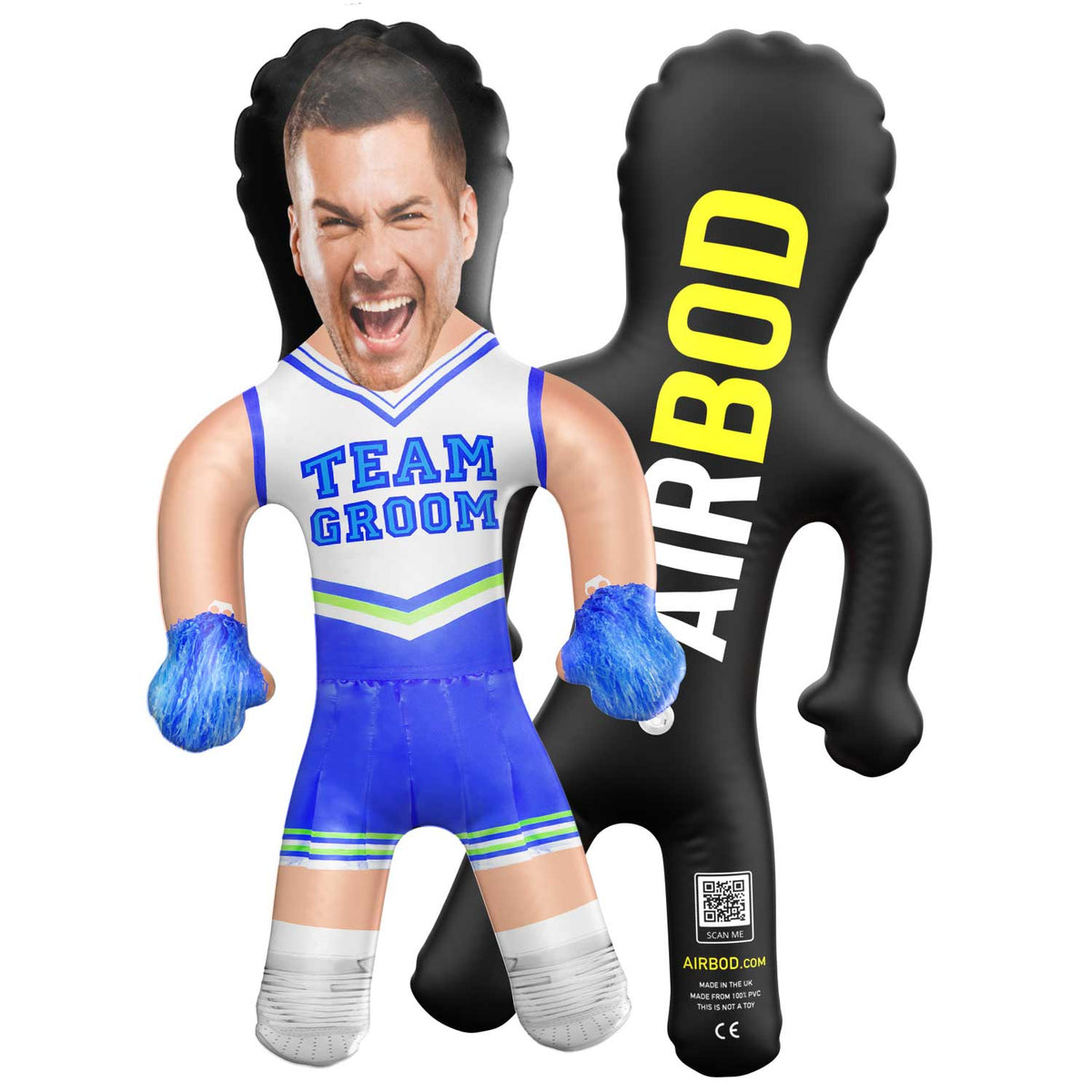 Team Groom Cheerleader Blow Up Doll