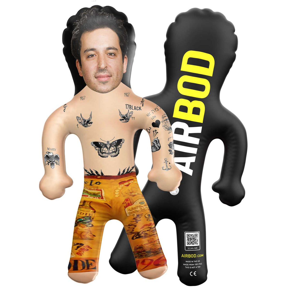 Tattoo Shirtless Pop Star Blow Up Doll