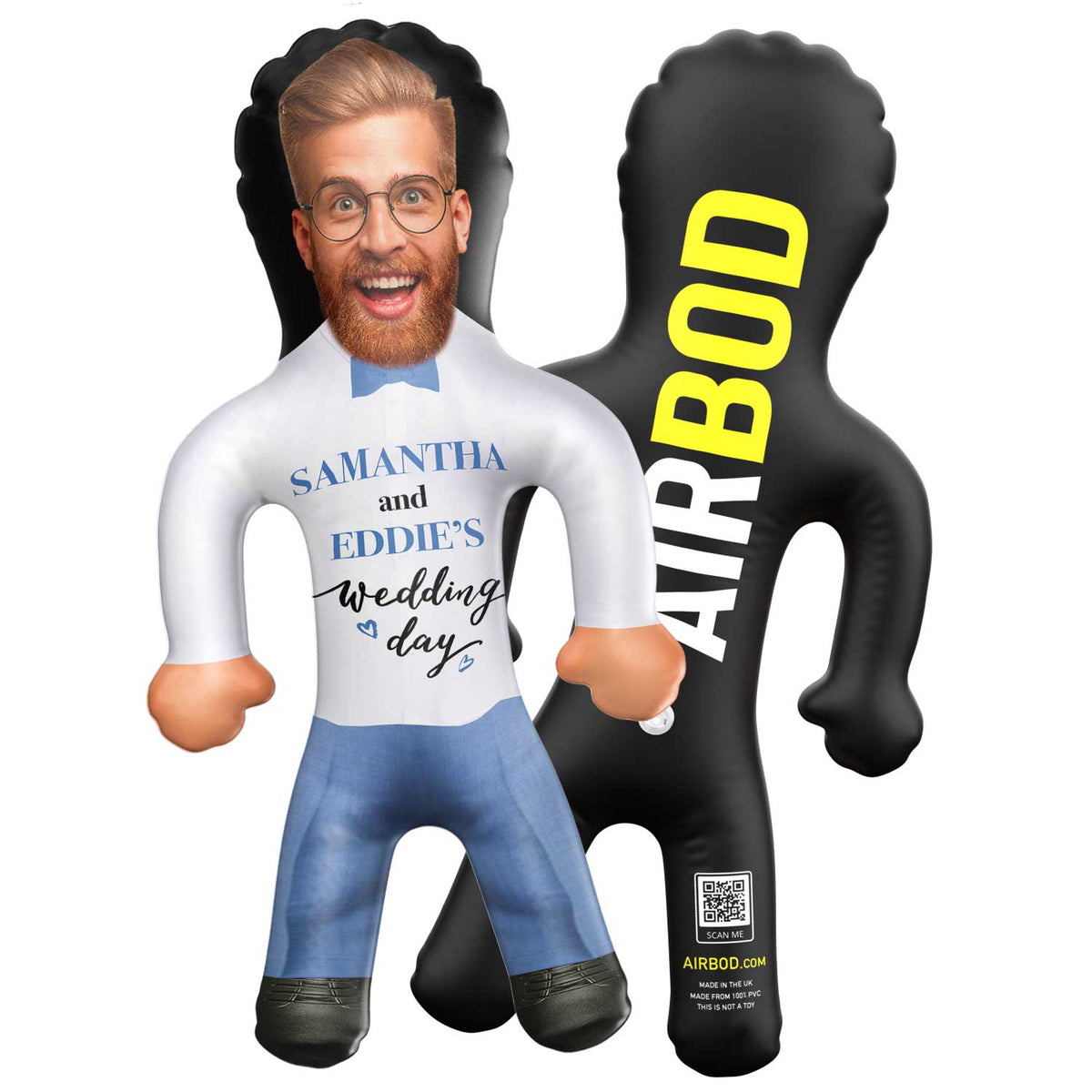 *Your Name's* Wedding Day Suit Blow Up Doll