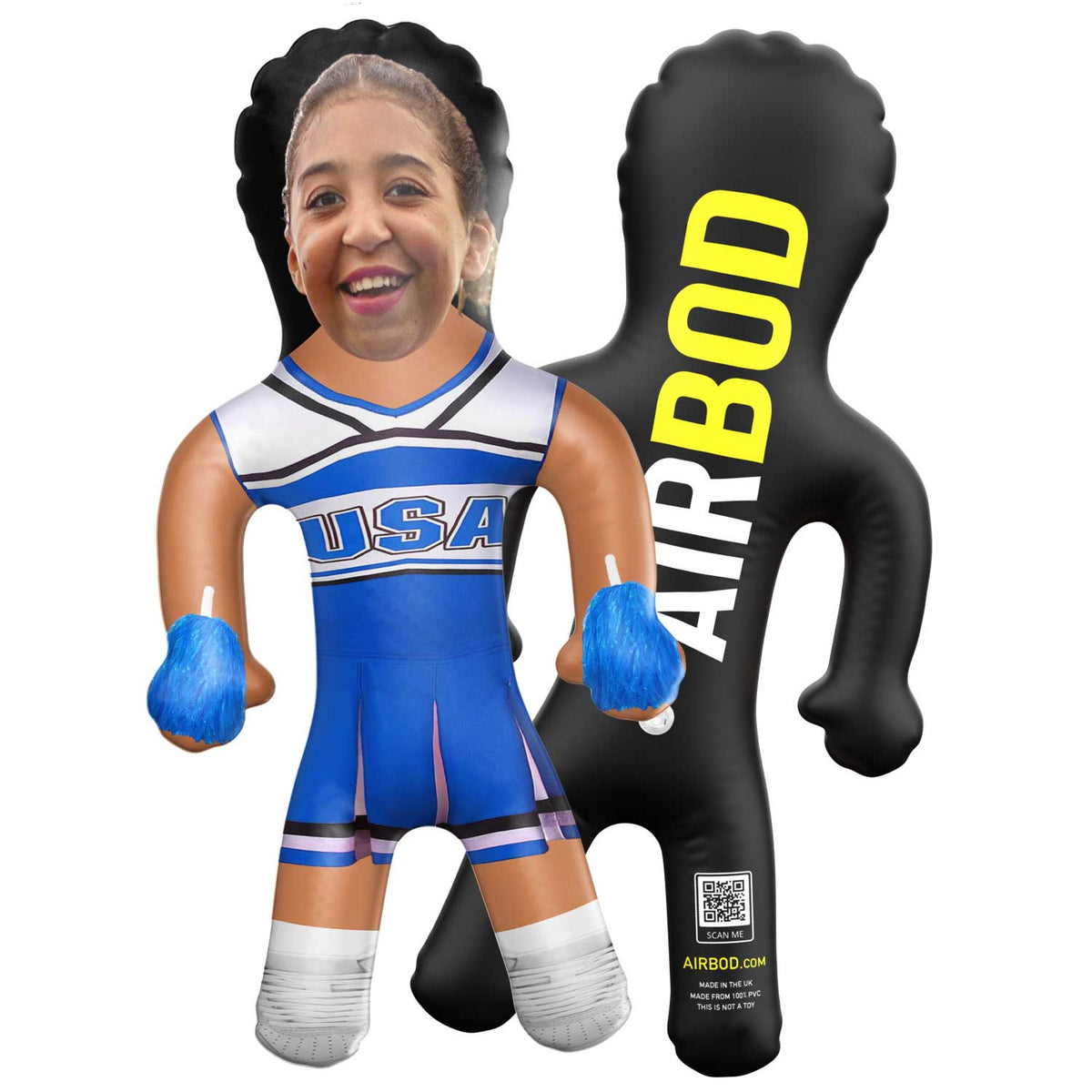 USA Cheerleader Blue Blow Up Doll