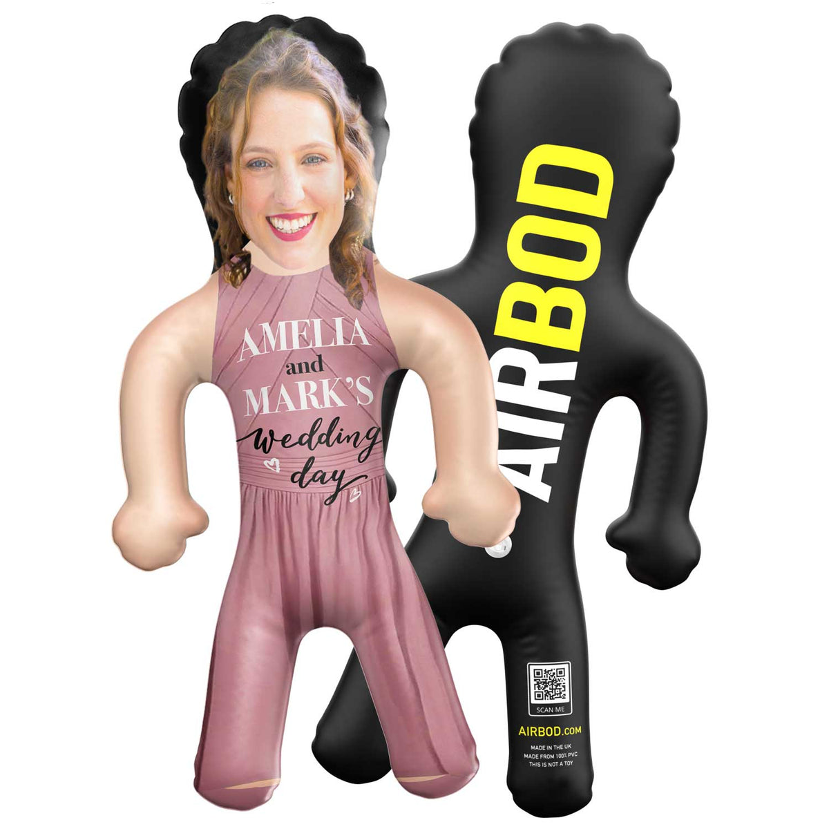 *Your Name's* Wedding Day Dress Blow Up Doll